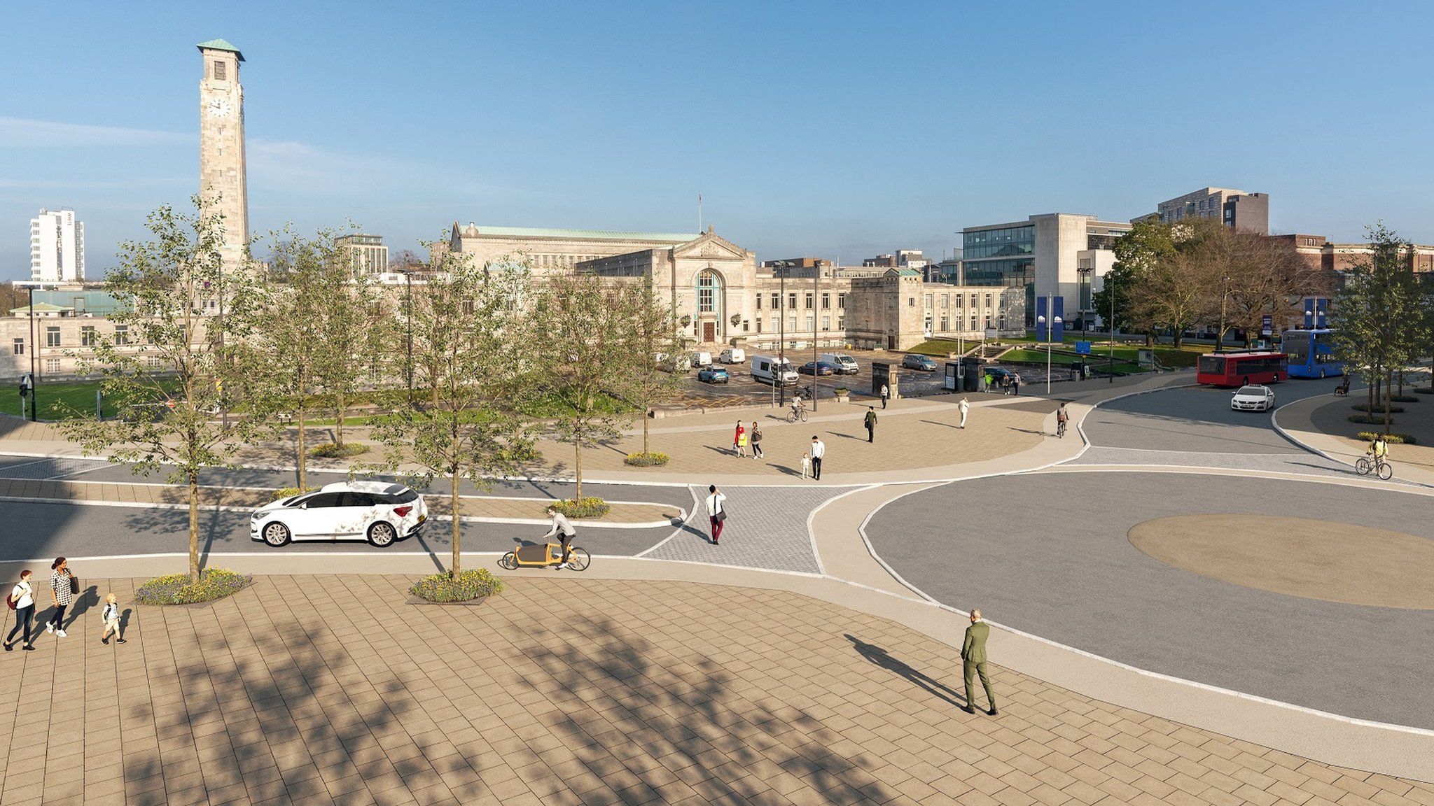 Plans for Southampton's Civic Centre Road