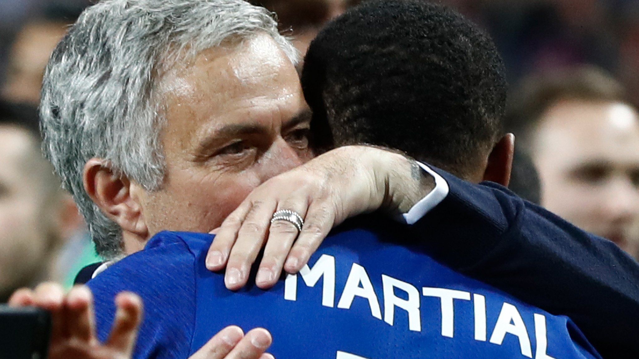Jose Mourinho and Anthony Martial