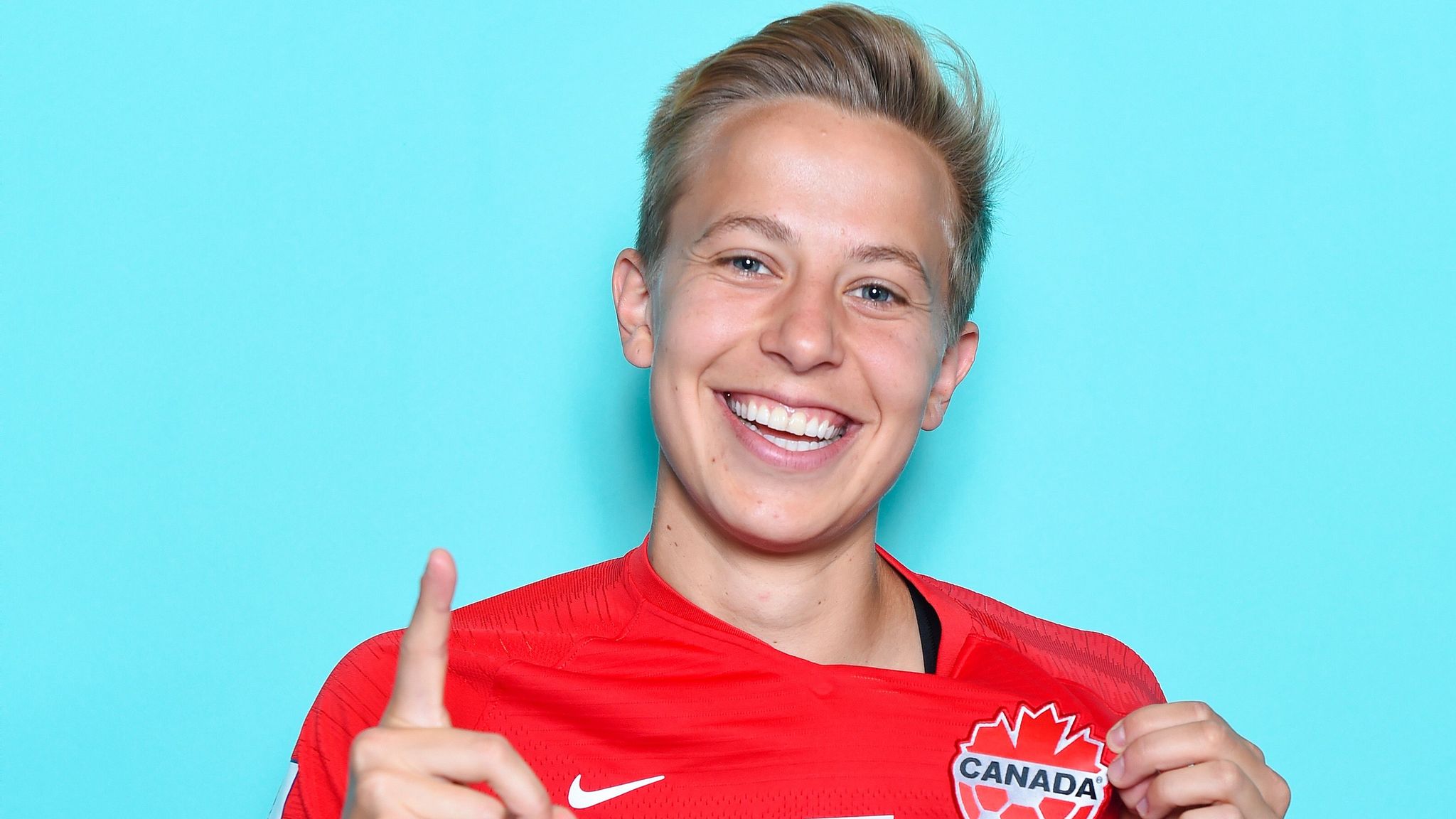 Quinn during a photoshoot ahead of the 2019 Women's World Cup