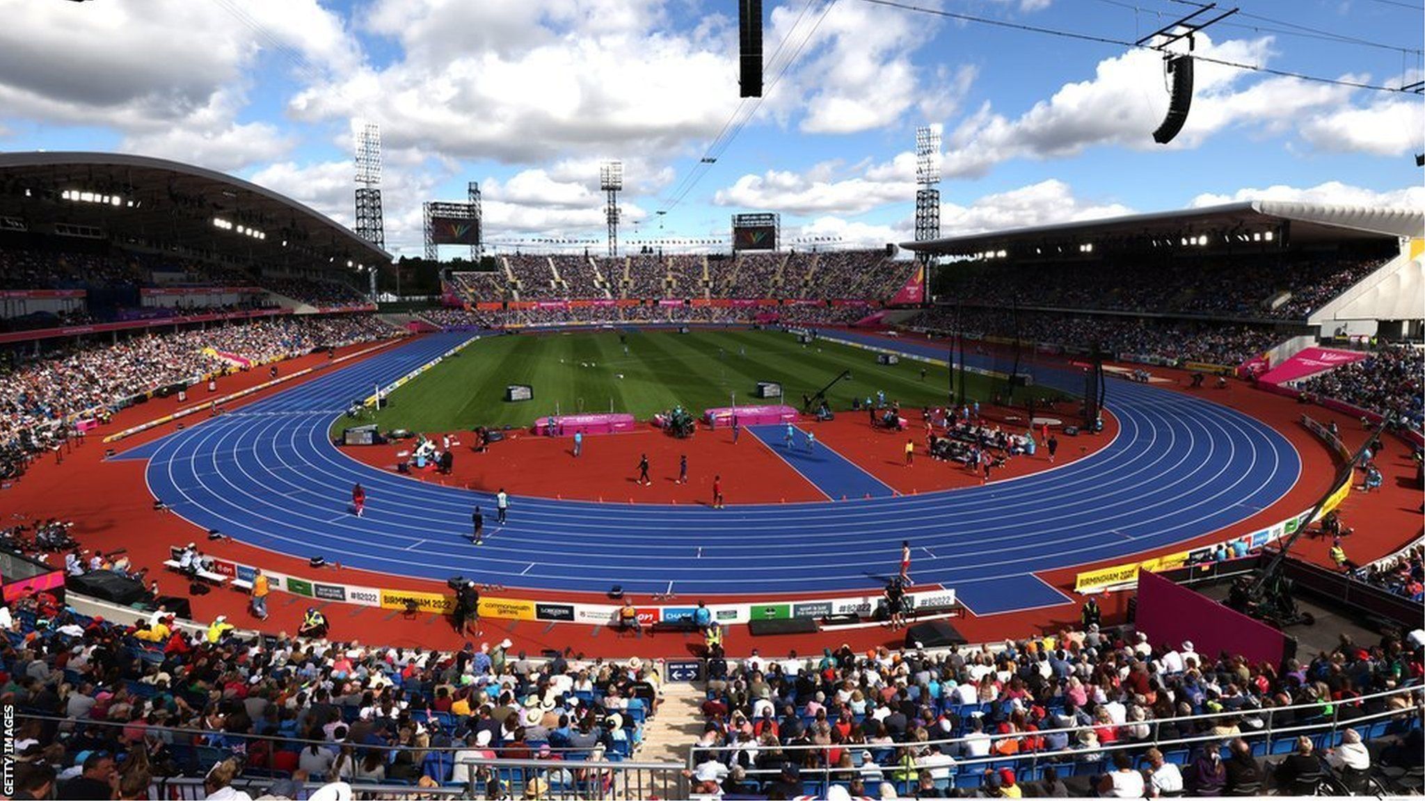 General view of the Alexander Stadium in Birmingham during the 2022 Commonwealth Games