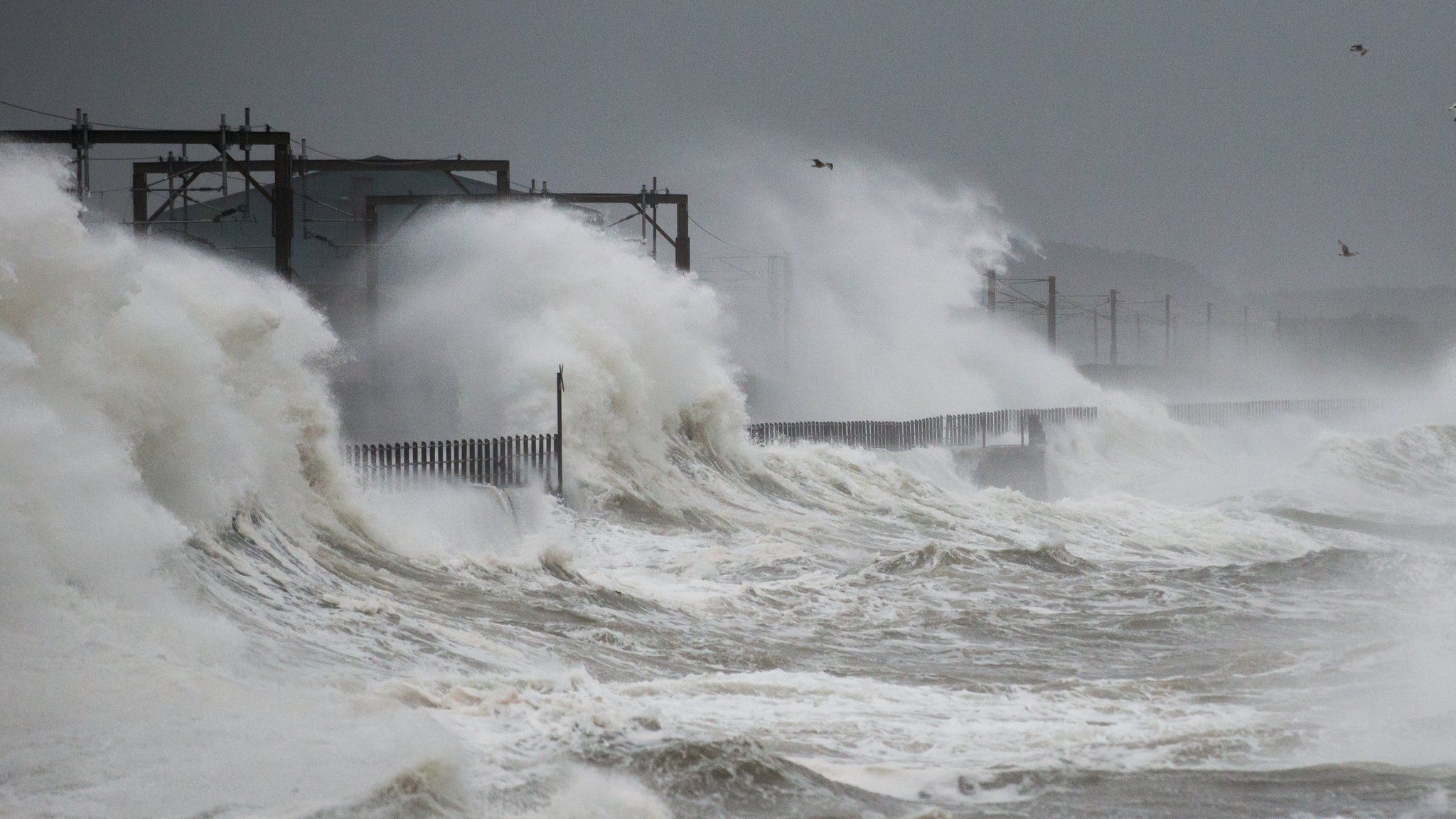 Big waves at Saltcoats, Ayrshire