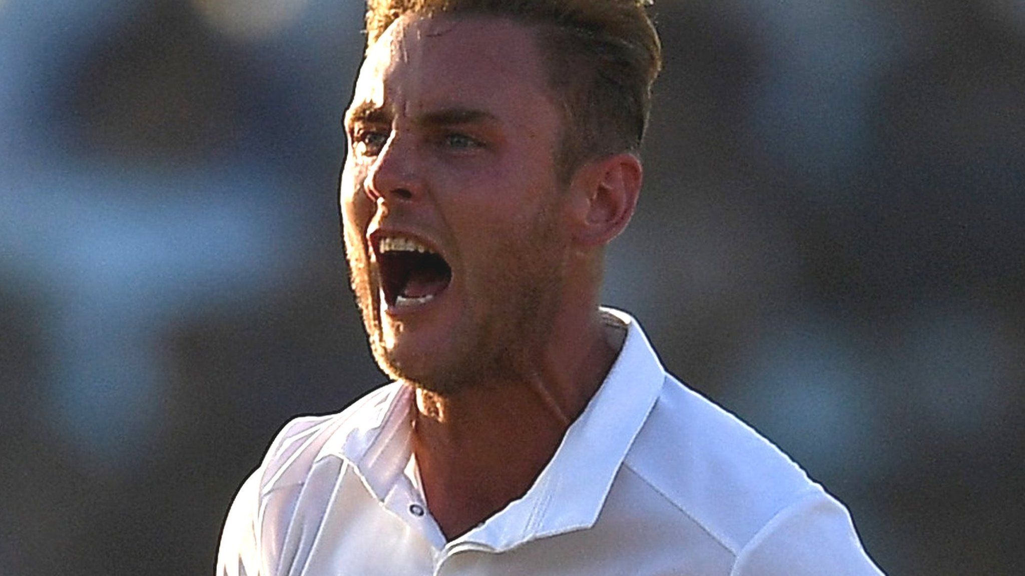 England bowler Stuart Broad in the thick of the action in Chittagong