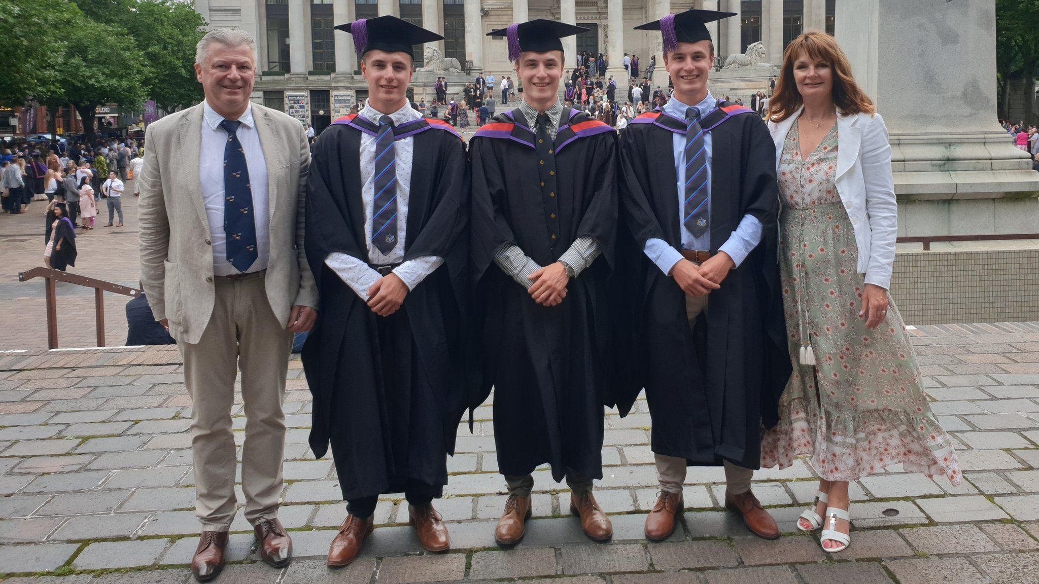 The White family at university graduation