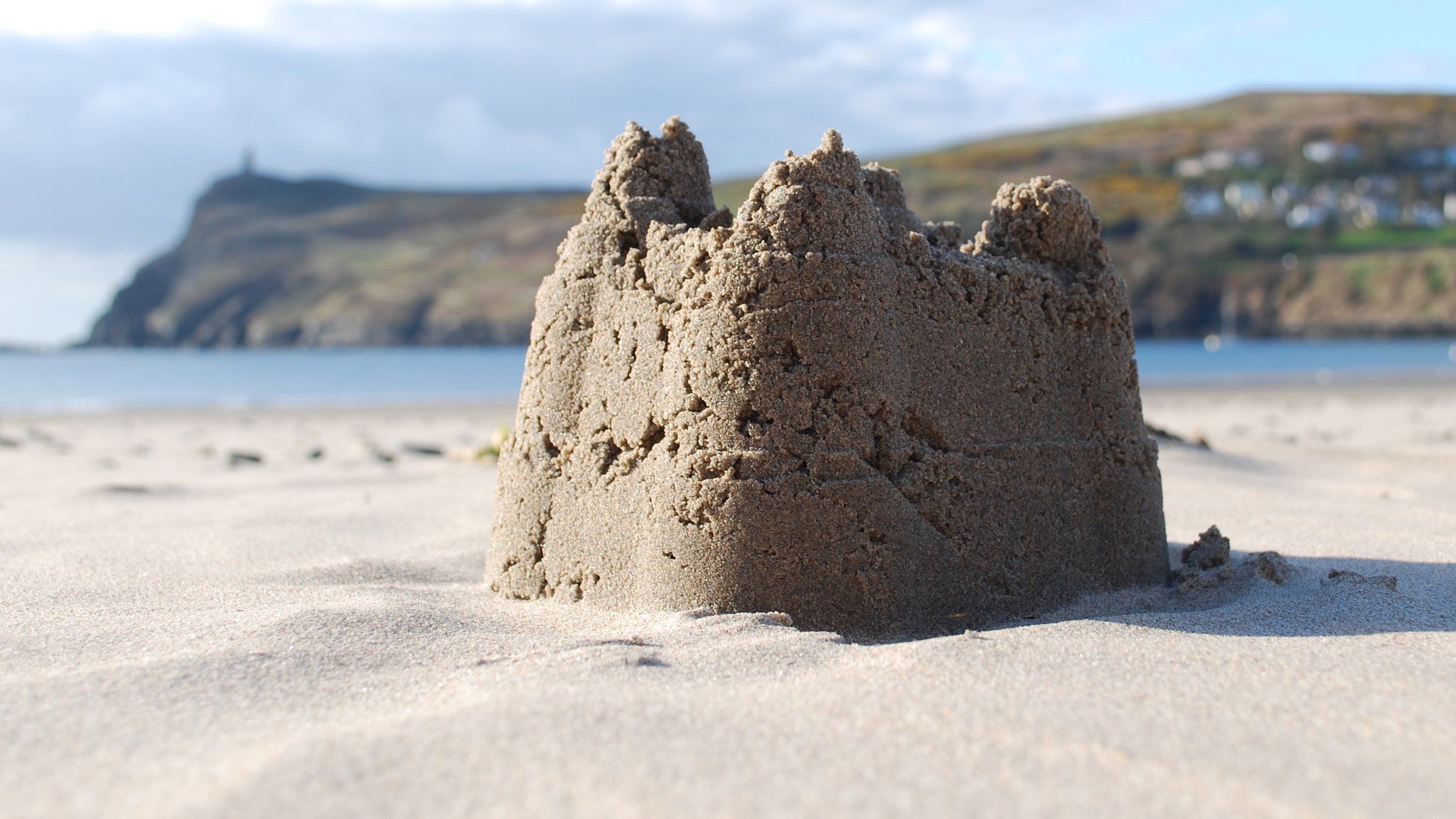 Sand castle on Port Erin