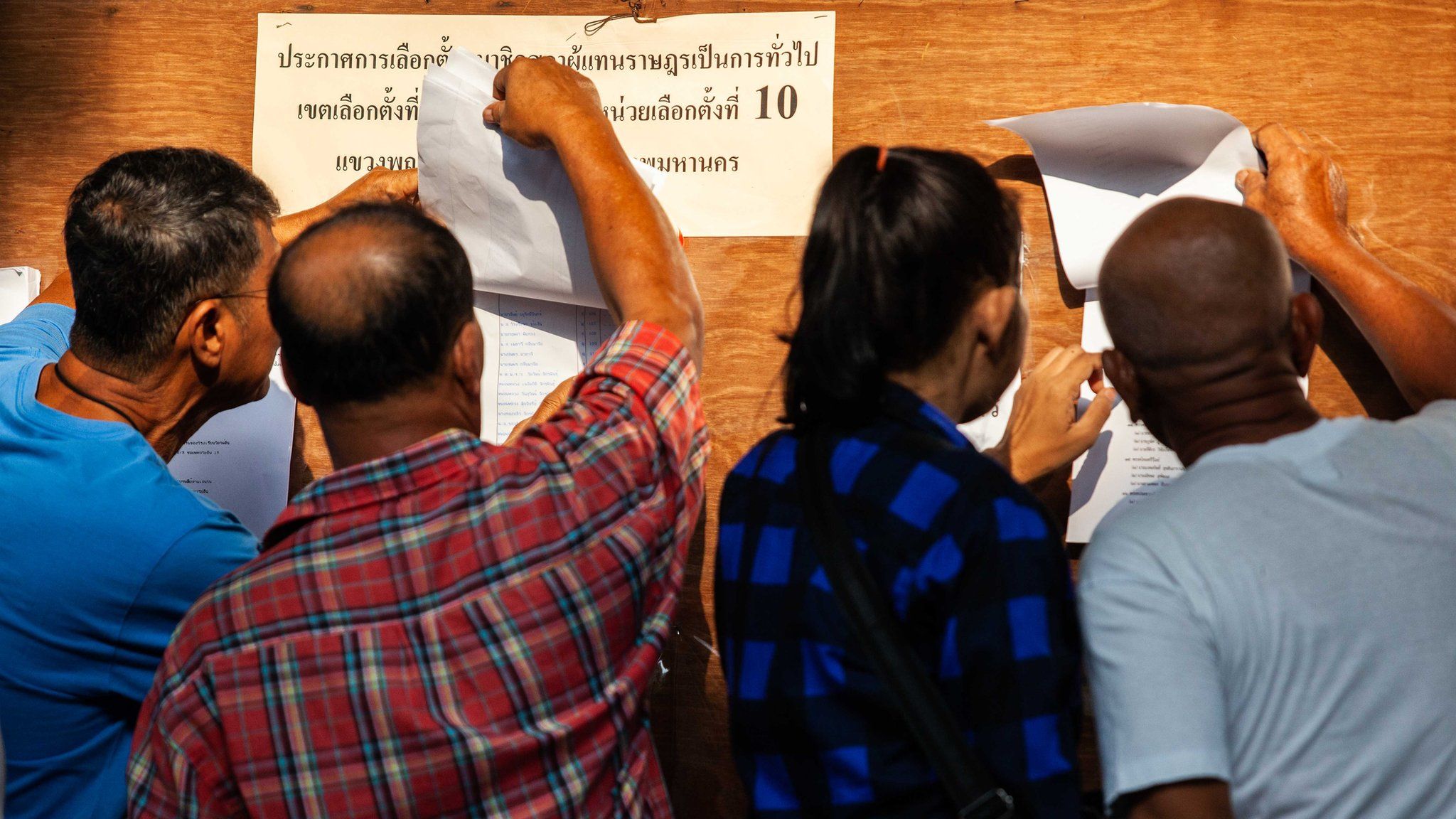 Voters go to the polls on March 24, 2019 in Bangkok, Thailand