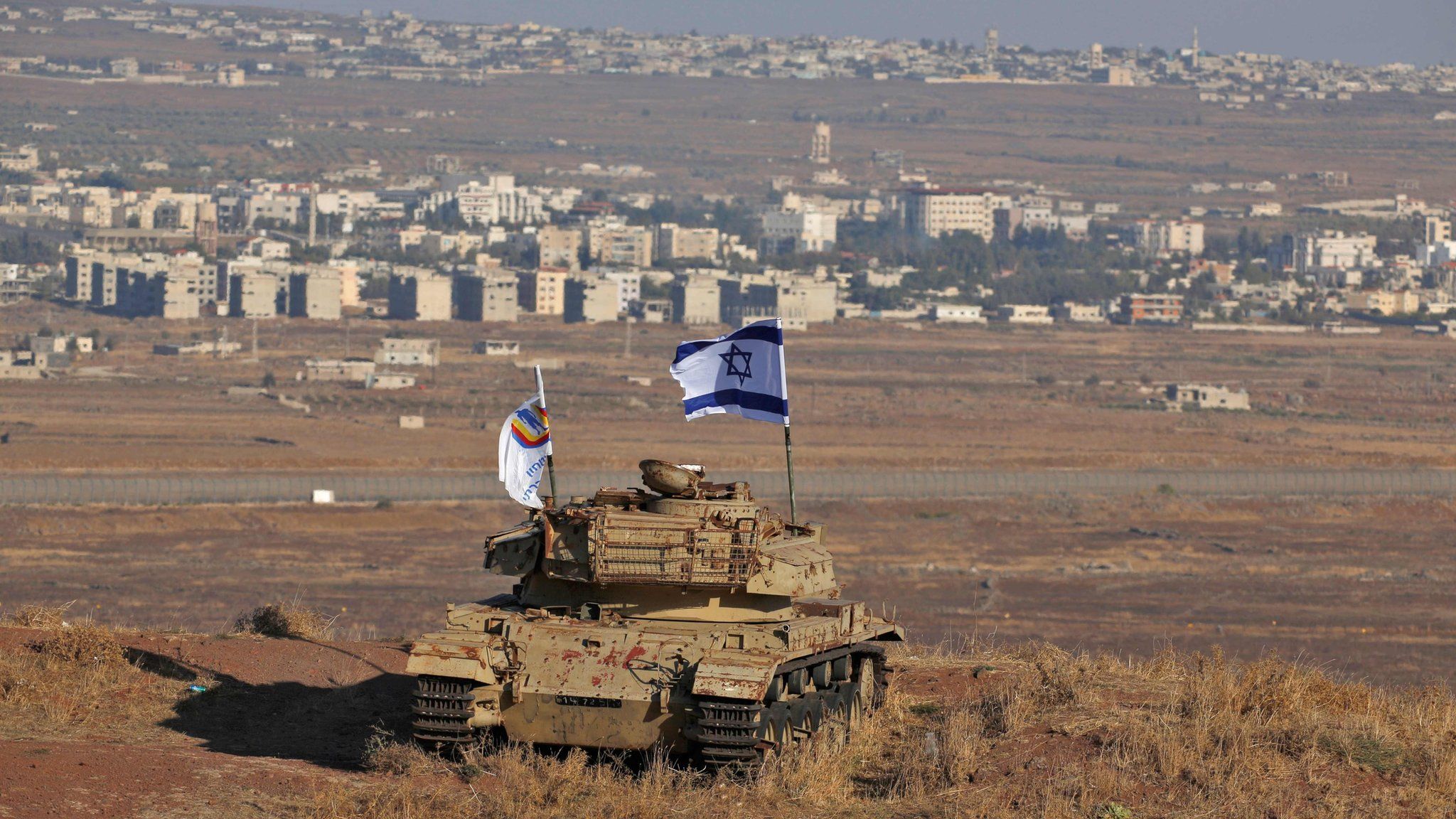 File photo showing Israeli position in the occupied Golan Heights