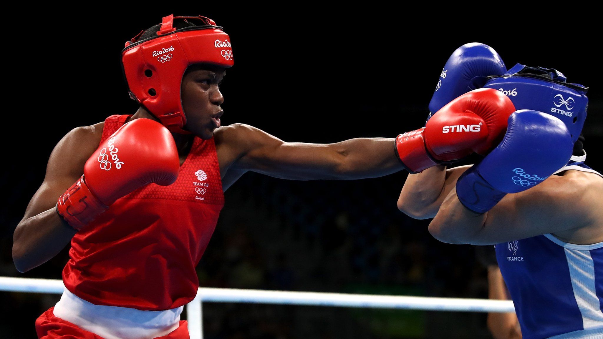 Nicola Adams fighting in the Olympic final in Rio