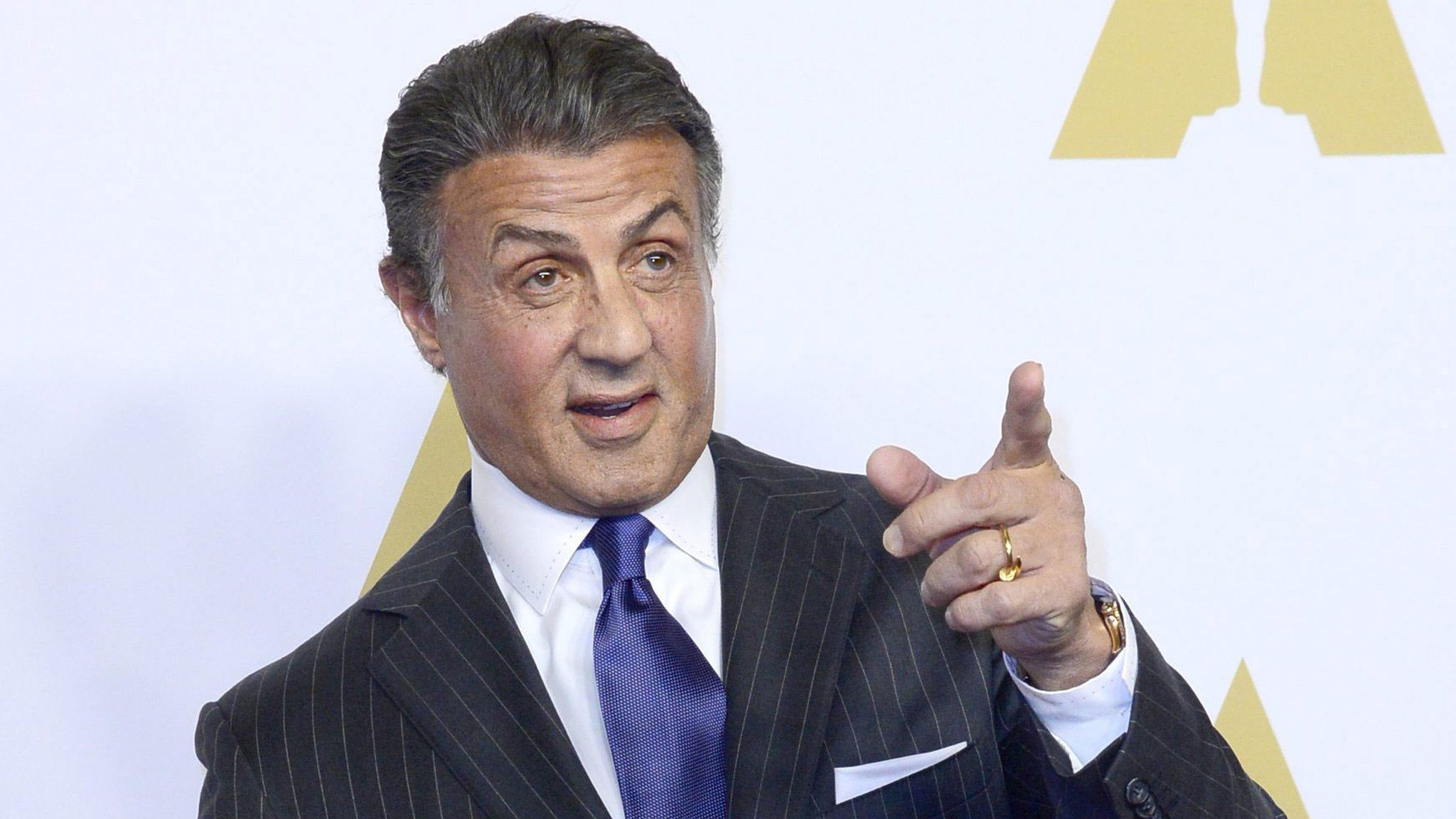 Sylvester Stallone at the Oscars luncheon