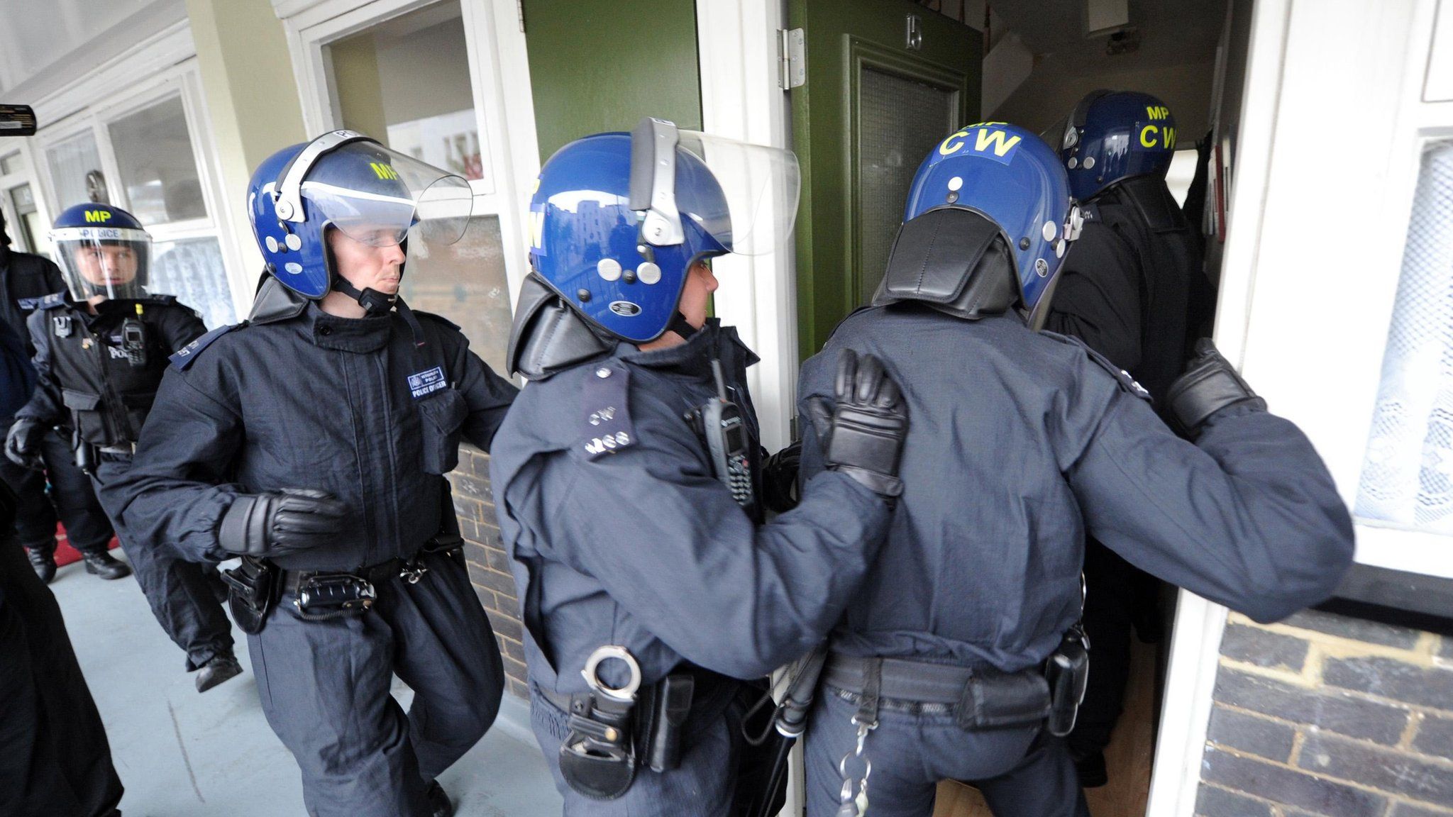 Police raid in London