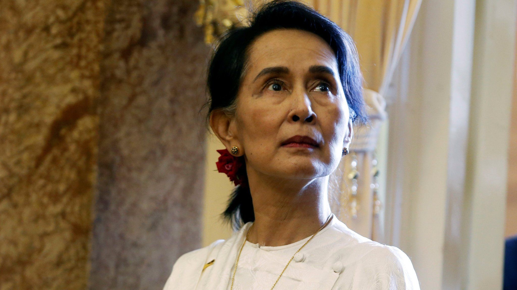 Myanmar's State Counsellor Aung San Suu Kyi in Hanoi, Vietnam September 13, 2018