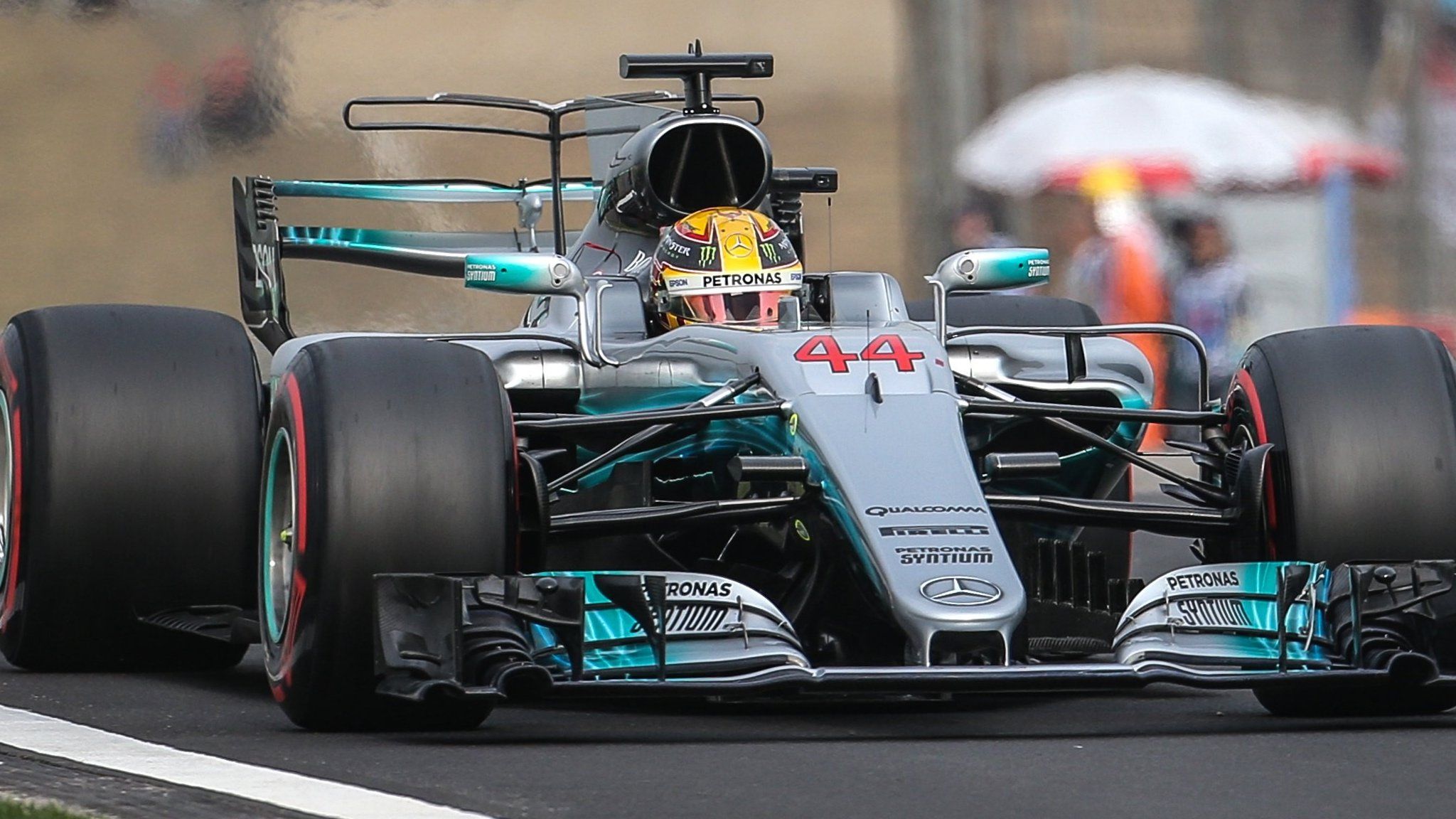 Lewis Hamilton during qualifying for the China Grand Prix