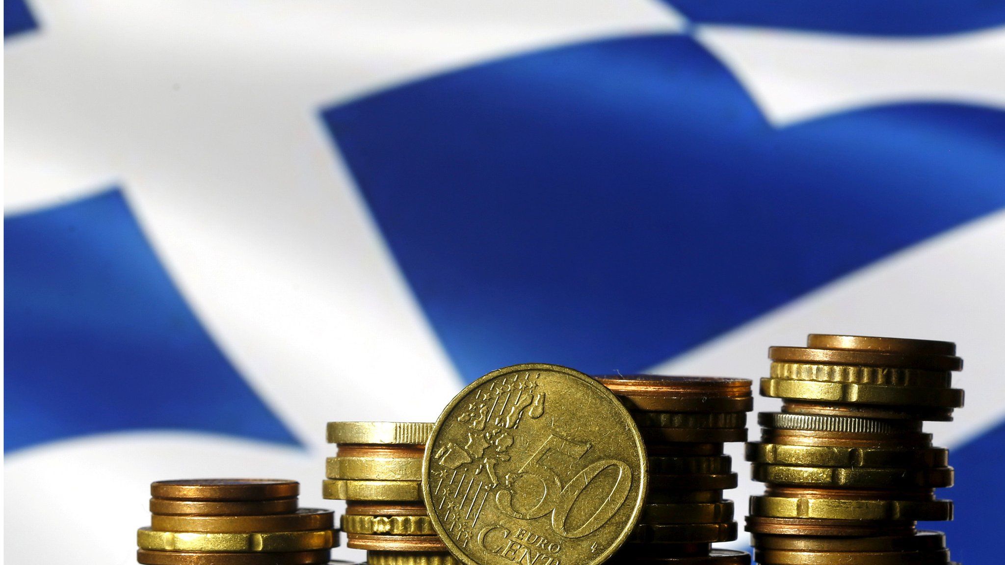 Greece coins flag