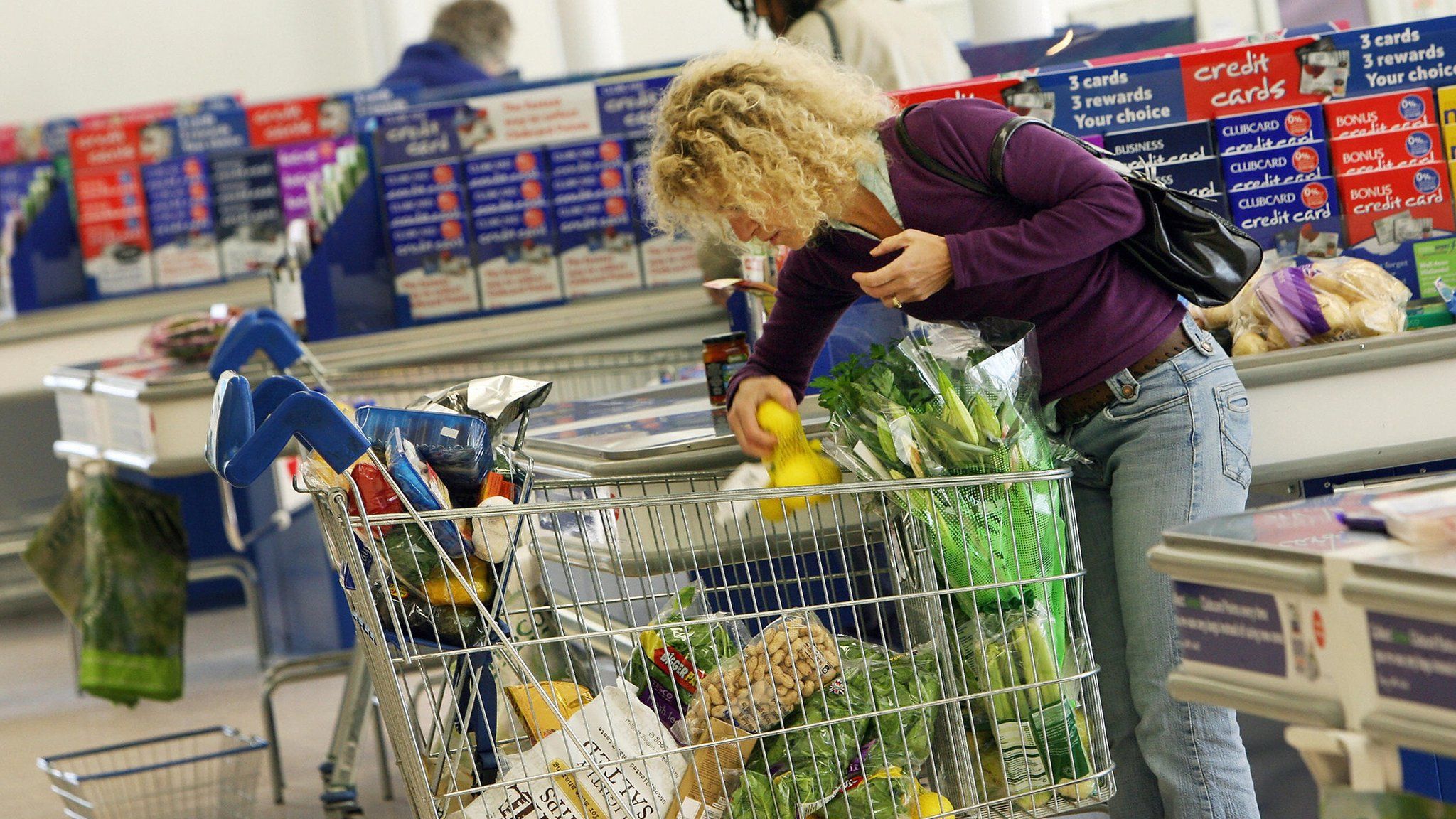 Women at supermarket