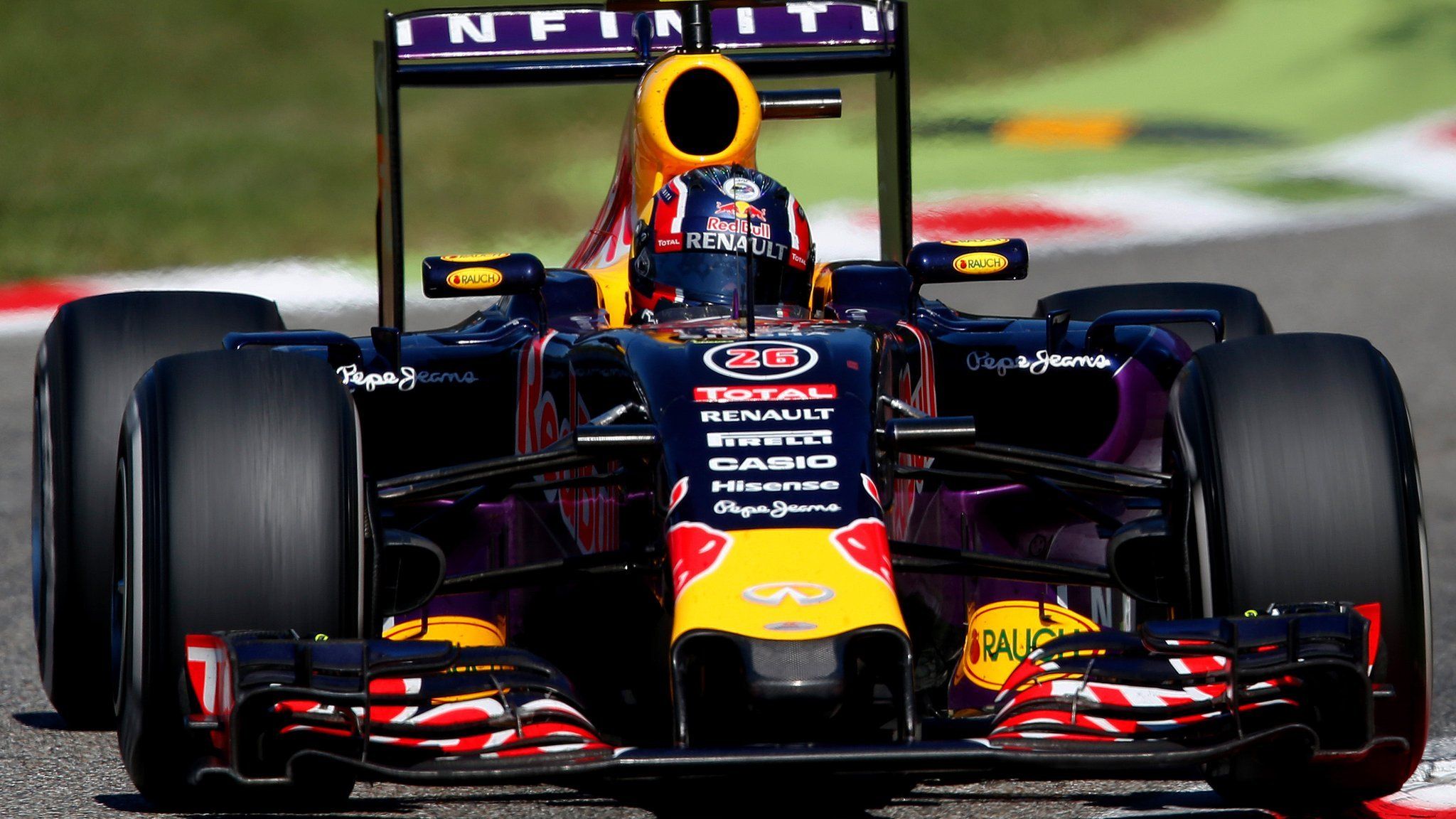 F1 driver Daniil Kvyat in action for Red Bull