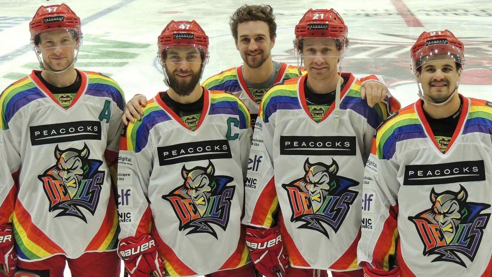 Cardiff Devils wear the Pride Jerseys