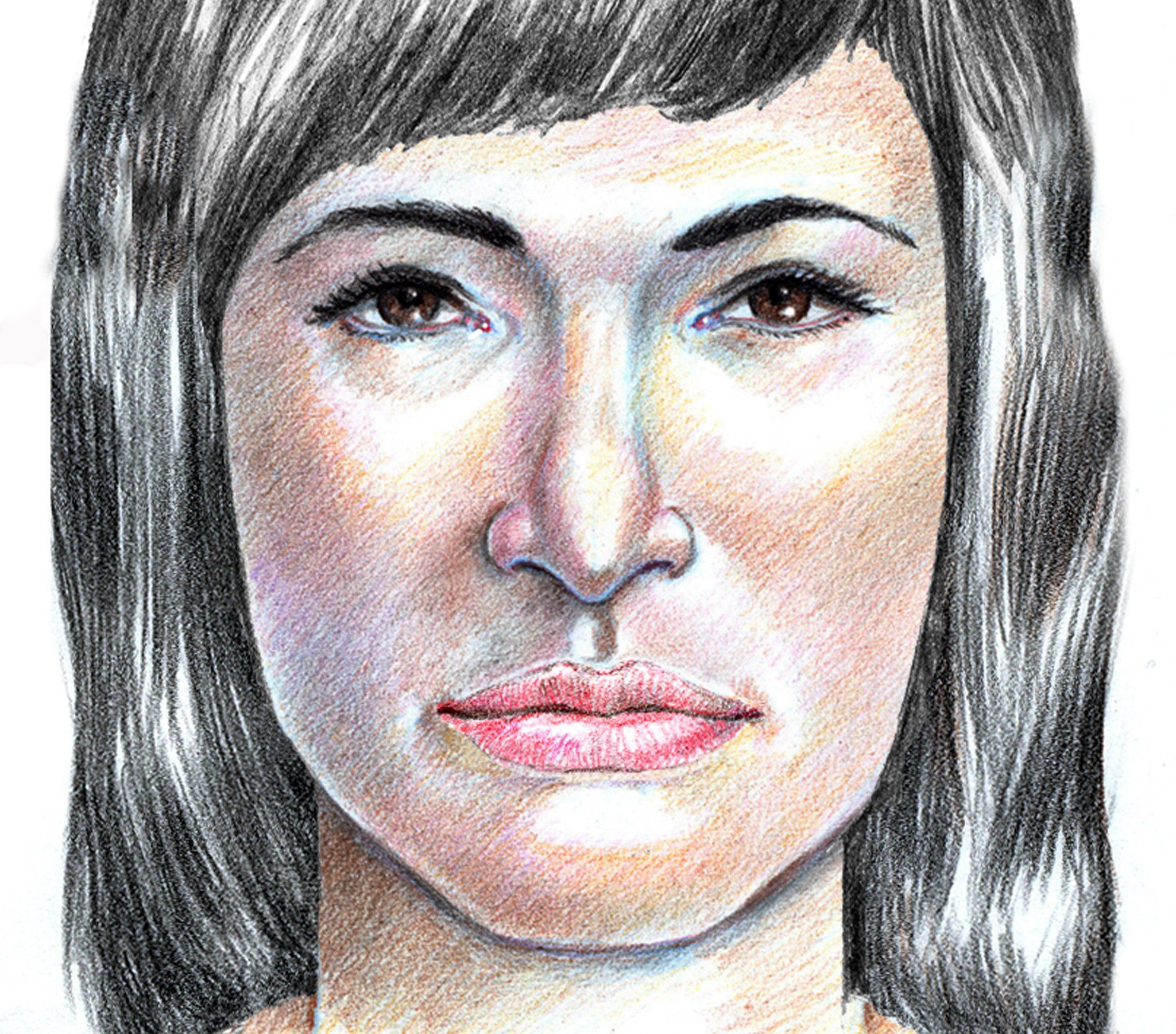Updated forensic drawing of the Isdal Woman