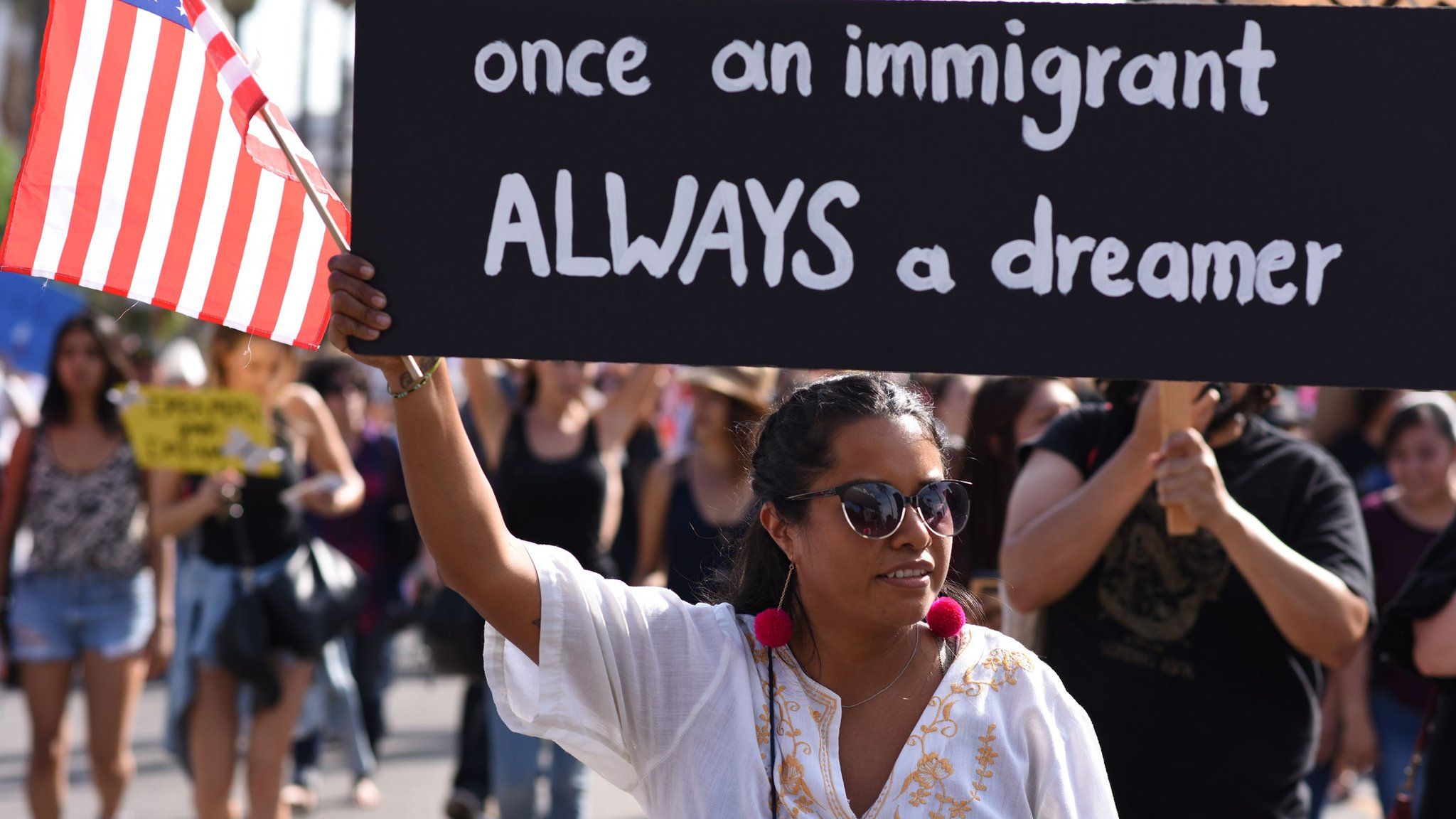 A pro-Dreamer protest in Los Angeles on 10 September 2017