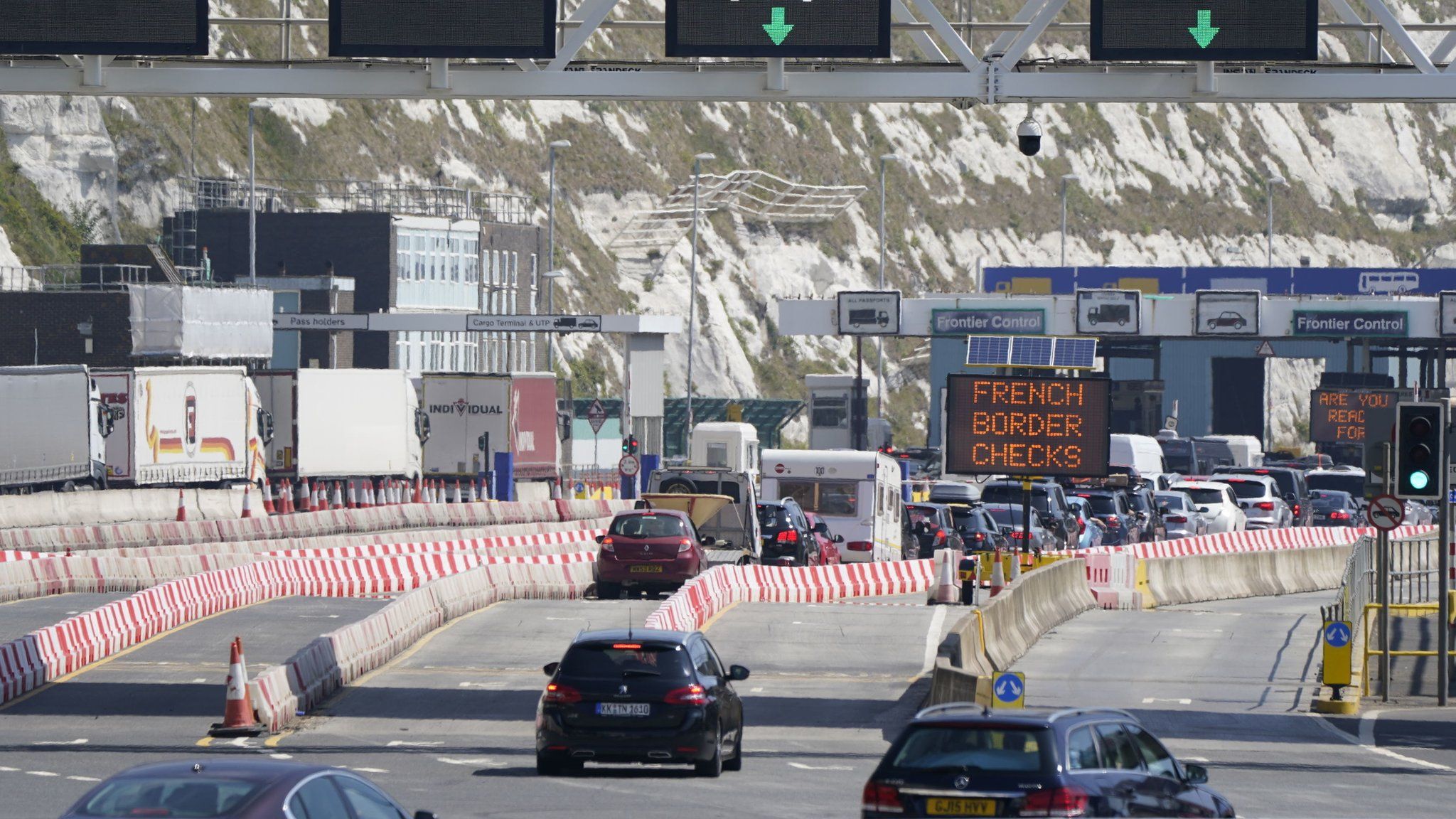 The crossing at the Port of Dover