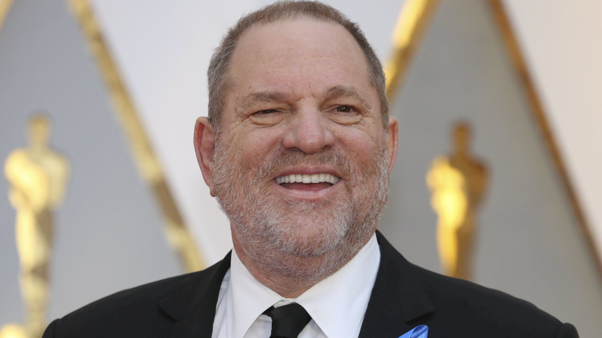 Harvey Weinstein poses on the Red Carpet after arriving at the 89th Academy Awards in Hollywood, California, February 26, 2017