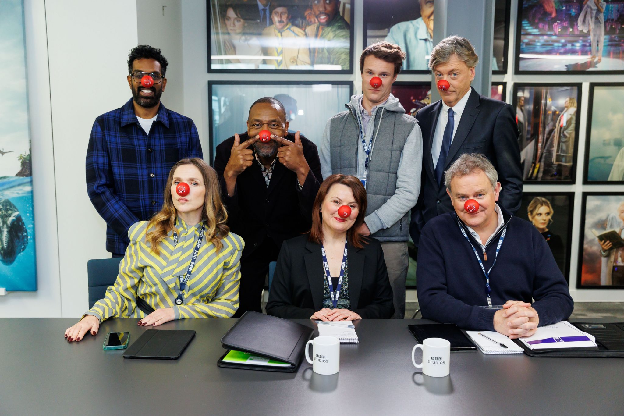 W1A cast with Sir Lenny Henry in Comic Relief sketch