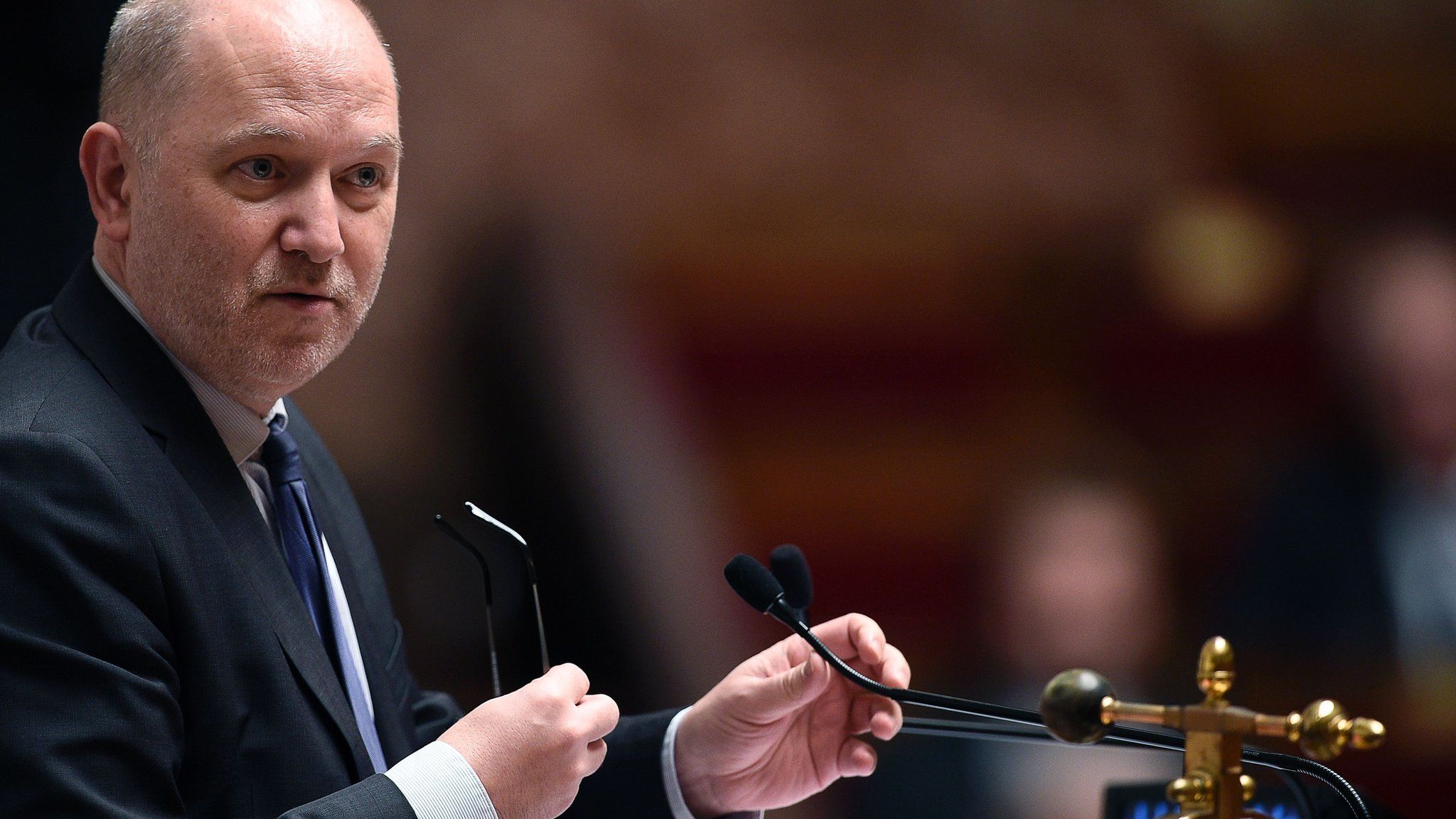 Denis Baupin attending a session of questions to the Government at the French National Assembly in Paris (December 2015)