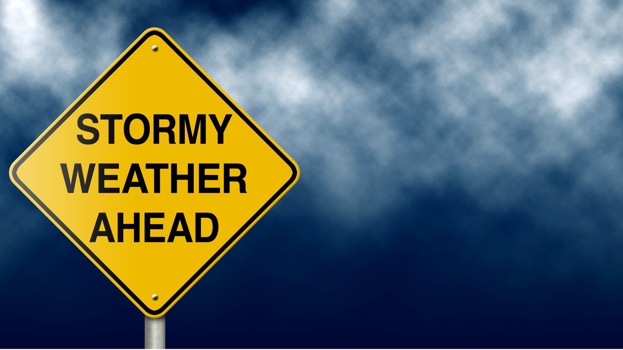 Stormy weather sign
