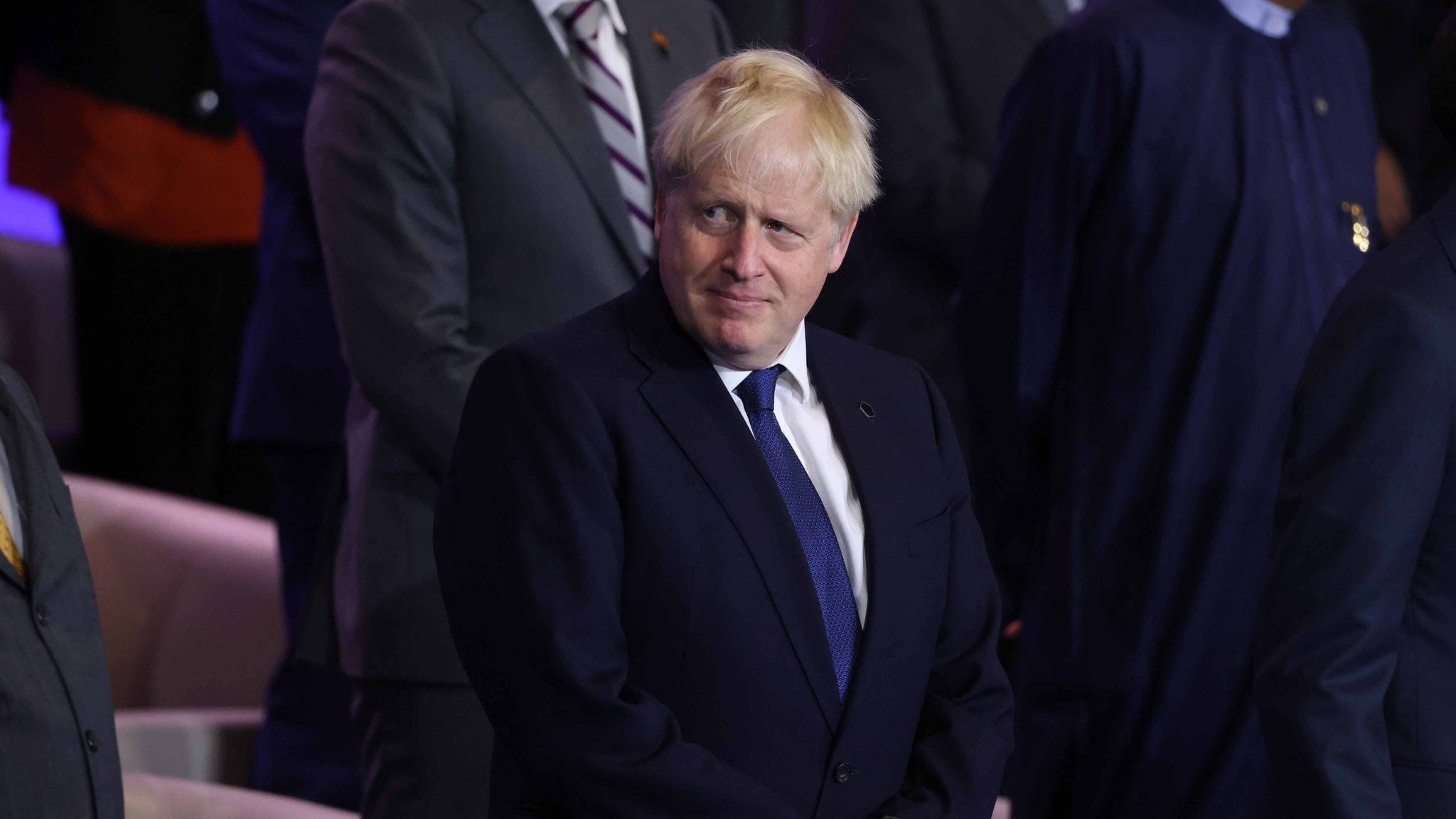 Prime Minister Boris Johnson arrives to attend the opening ceremony of the Commonwealth Heads of Government Meeting (CHOGM), during the royal visit to Rwanda. Picture date: Friday June 24, 2022.