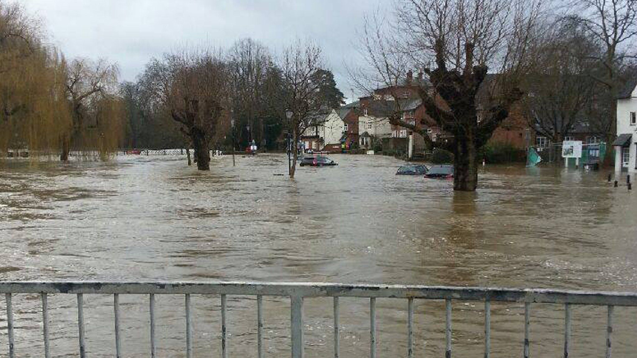 River Wey flood in Guildford