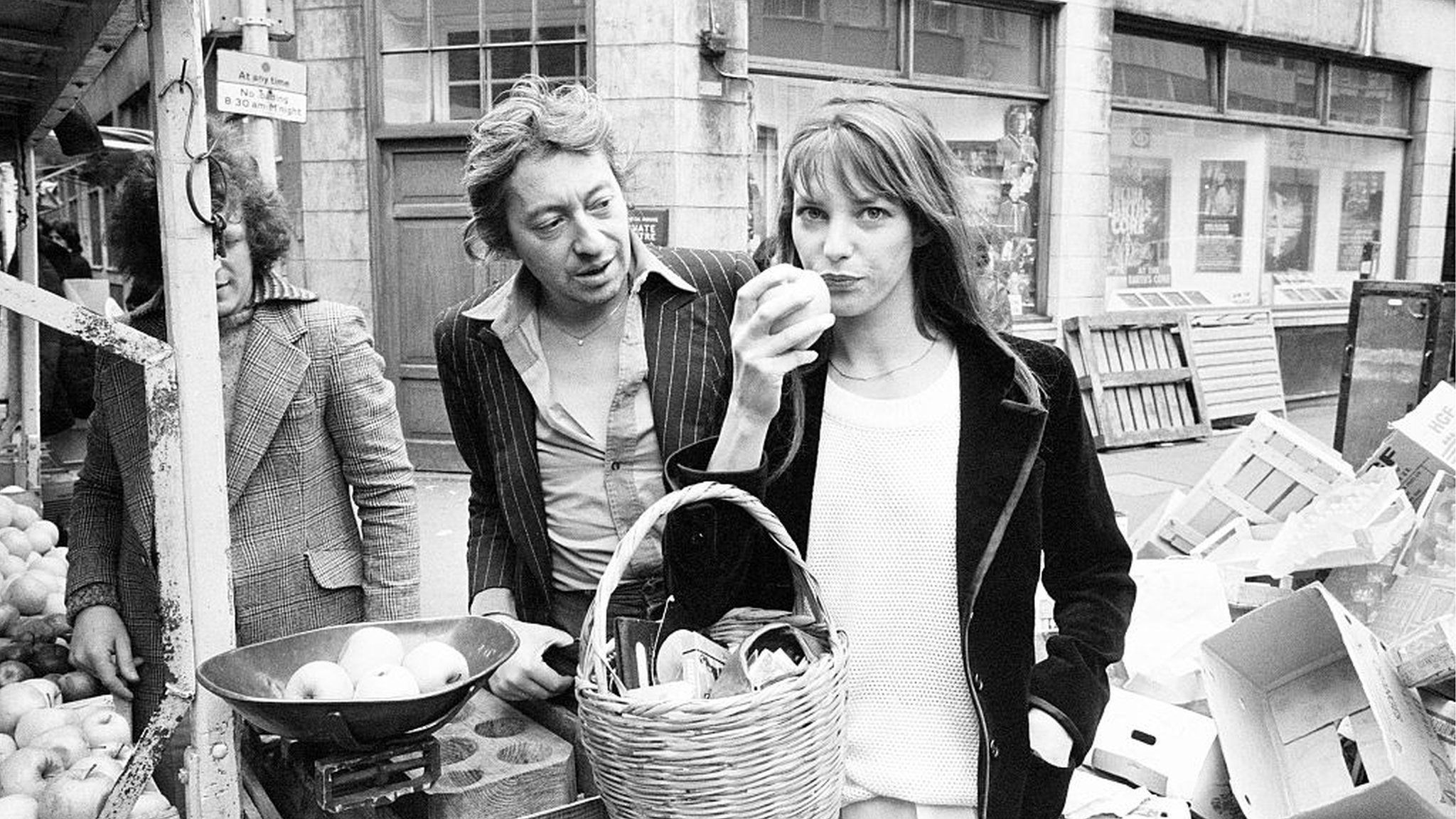 With Serge Gainsbourg in London in 1977