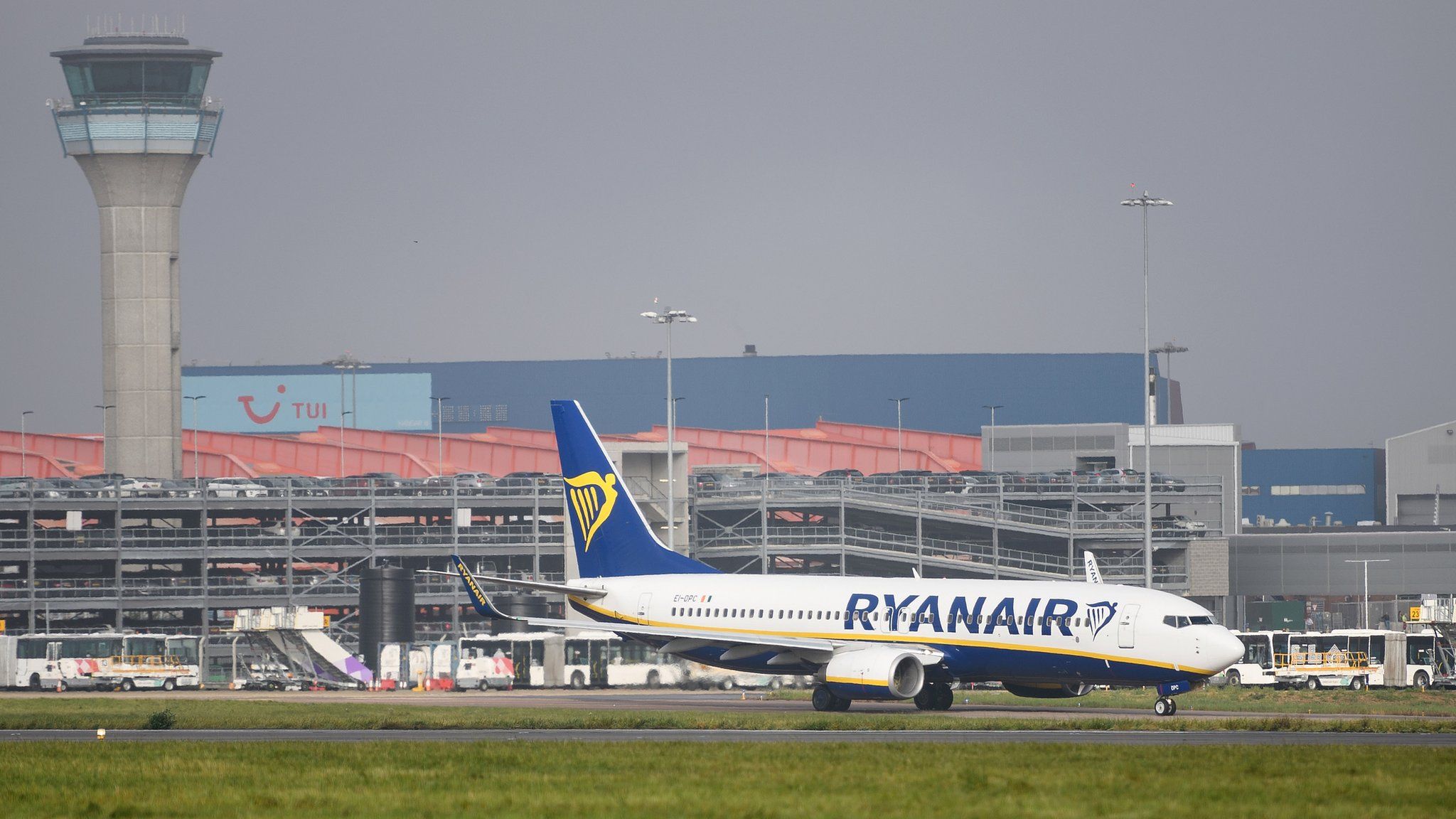 Ryanair plane at Luton Airport