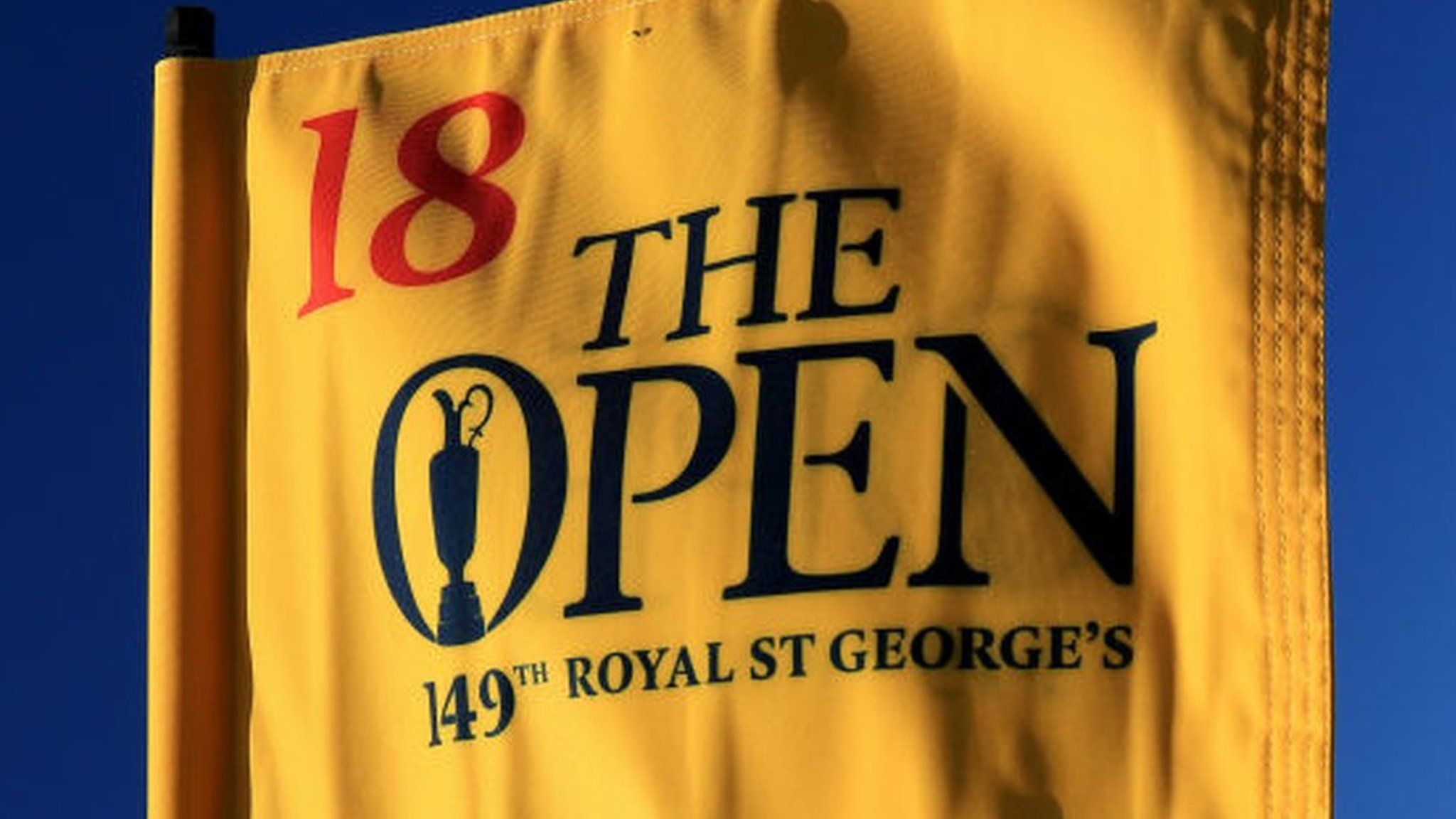 The Open logo on a flag