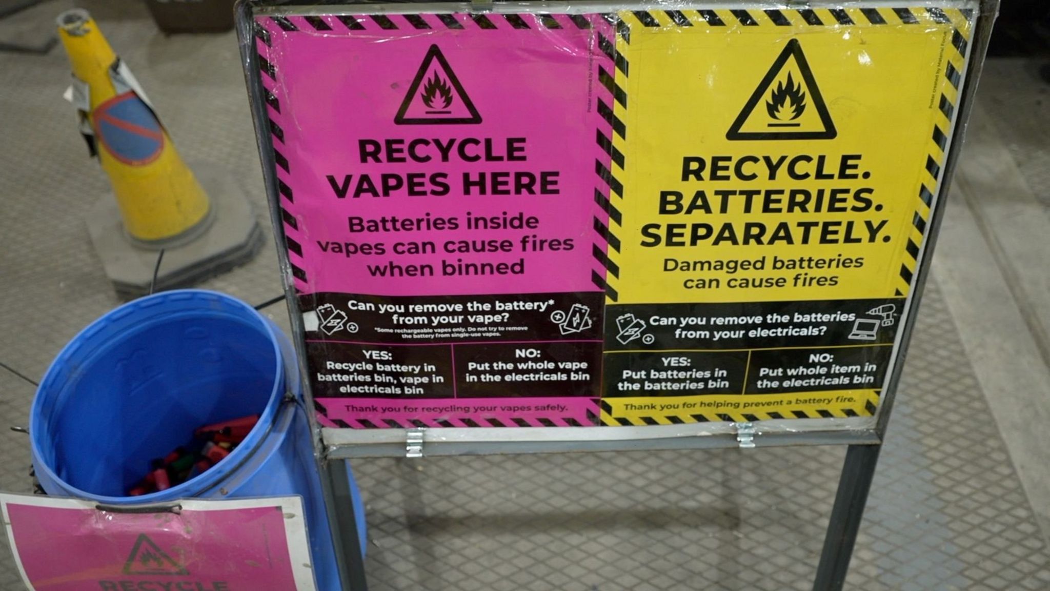 Dedicated vape recycling bin