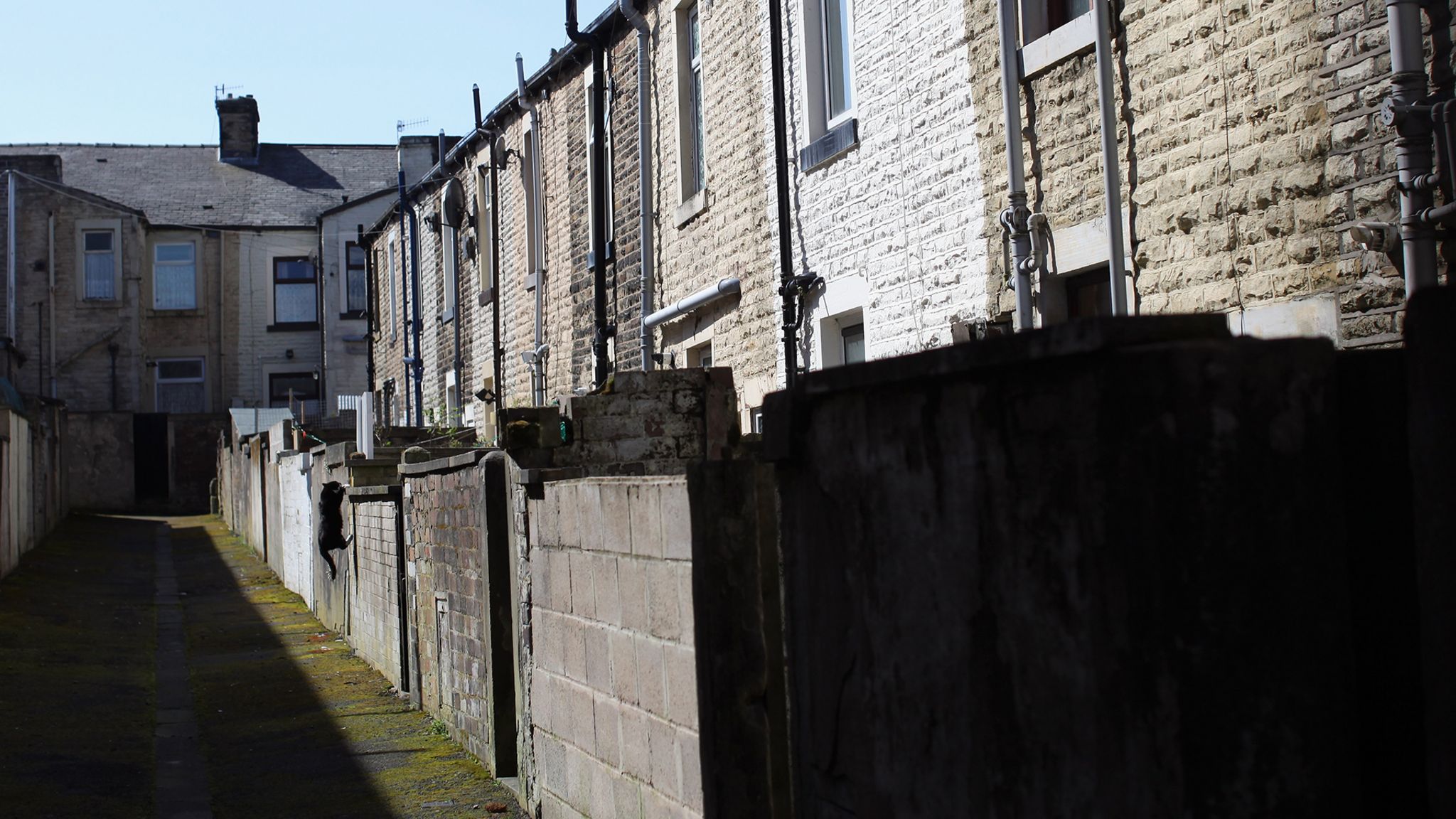 Old terraced houses in Burnley, Lancashire