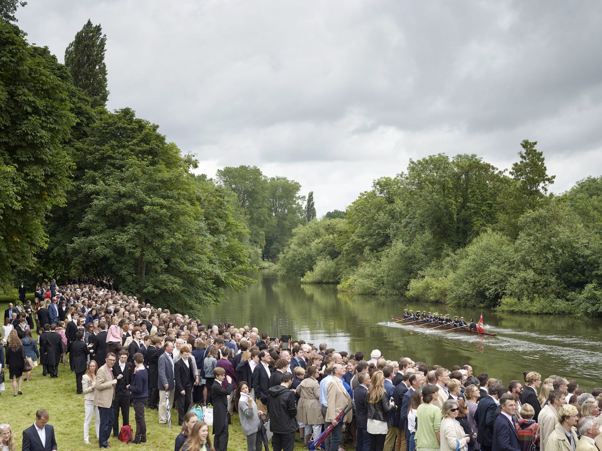 Annual Eton College Procession of Boats, River Thames, Windsor, Berkshire, 17 June 2016