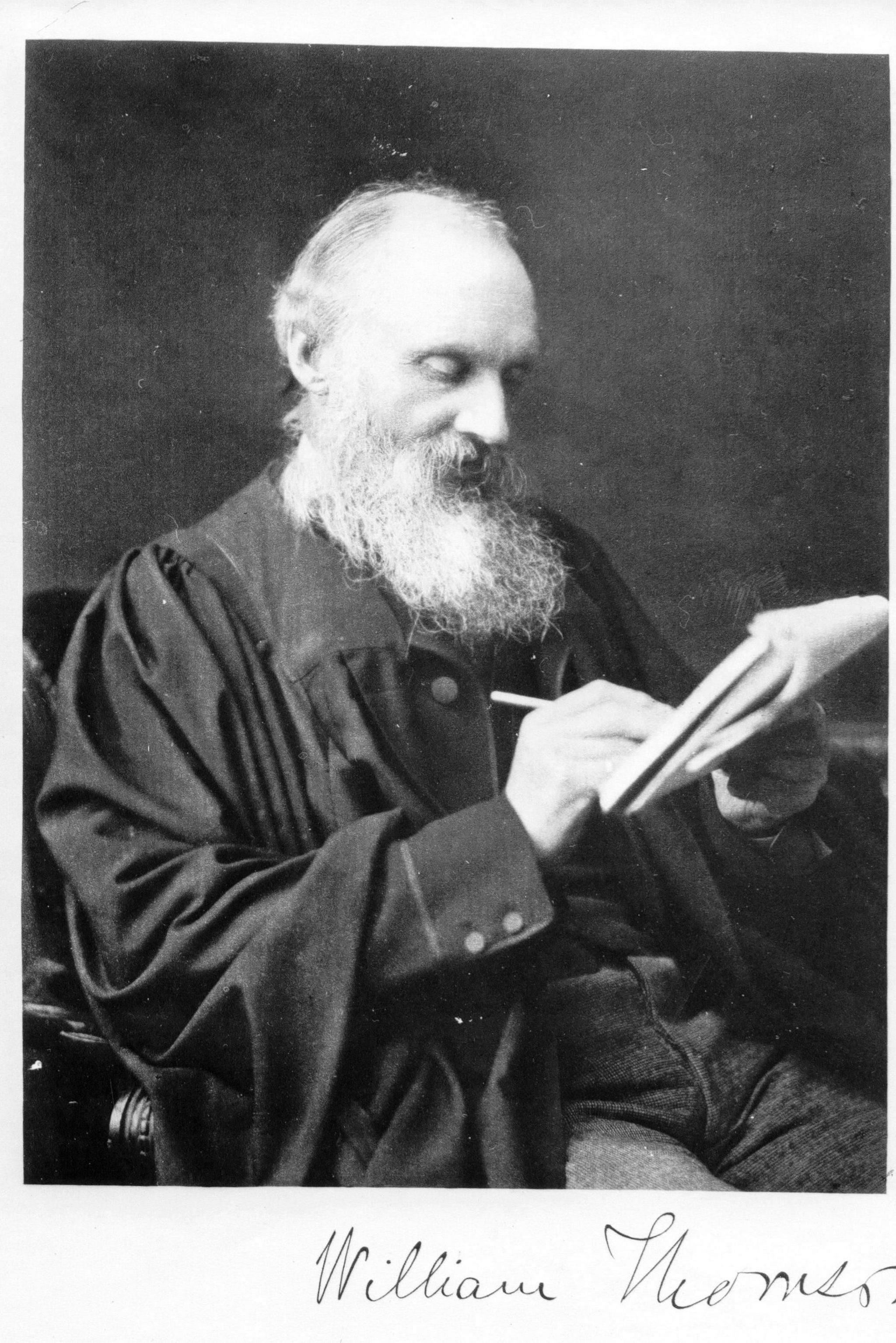 Photo of Lord Kelvin writing