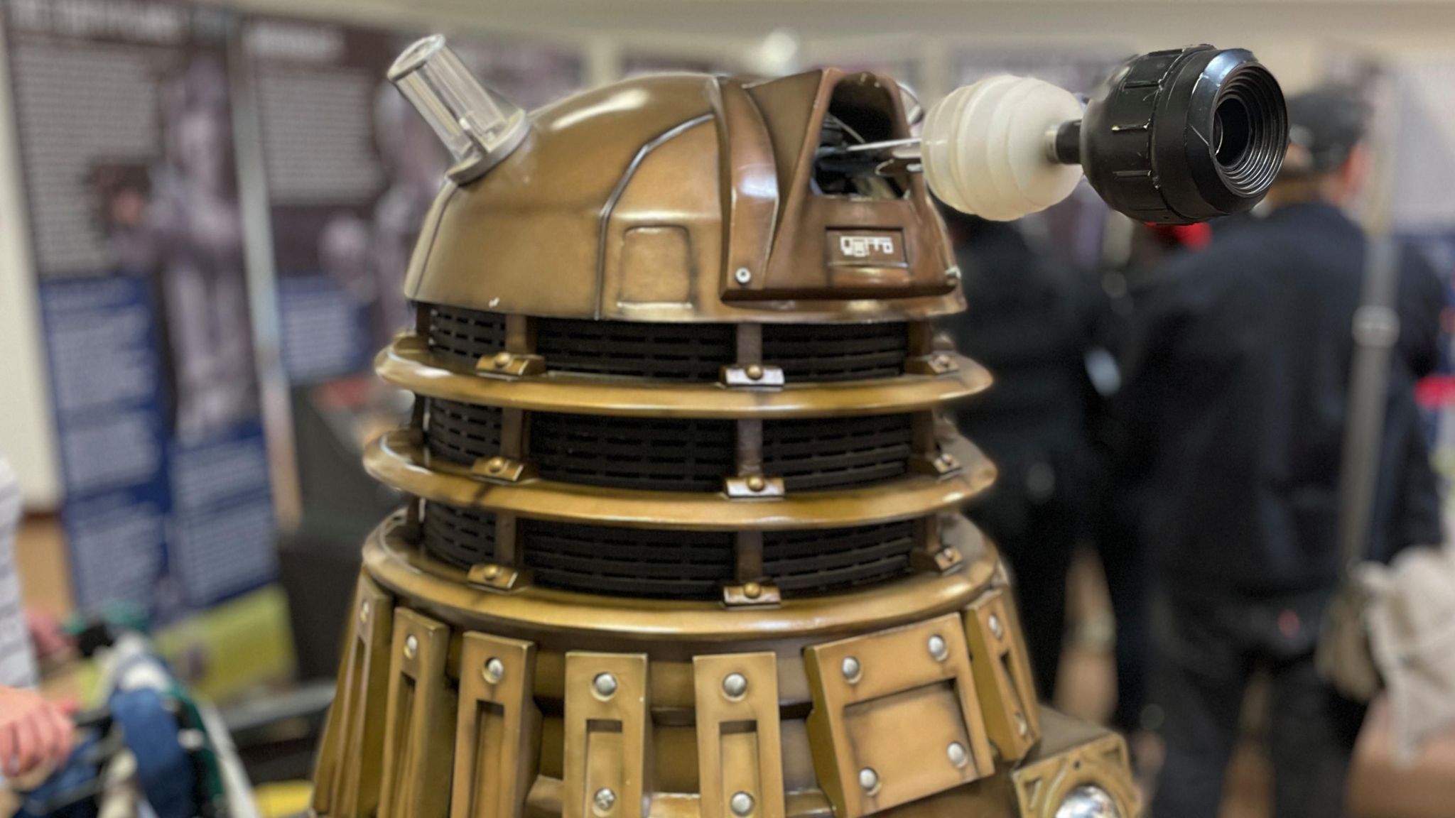 A Dalek on display at Bedford Who