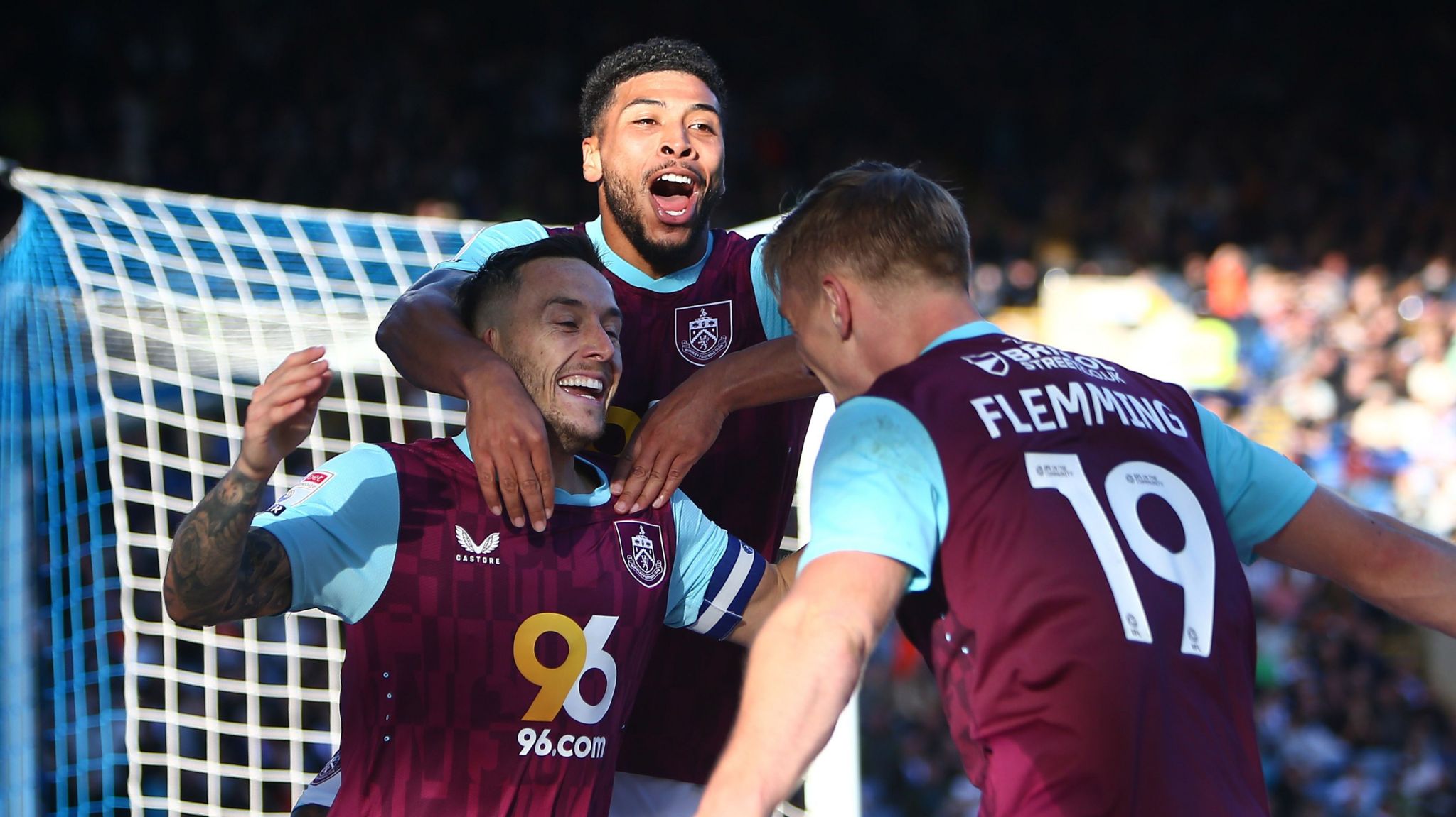 Burnley celebrate Josh Brownhill's goal