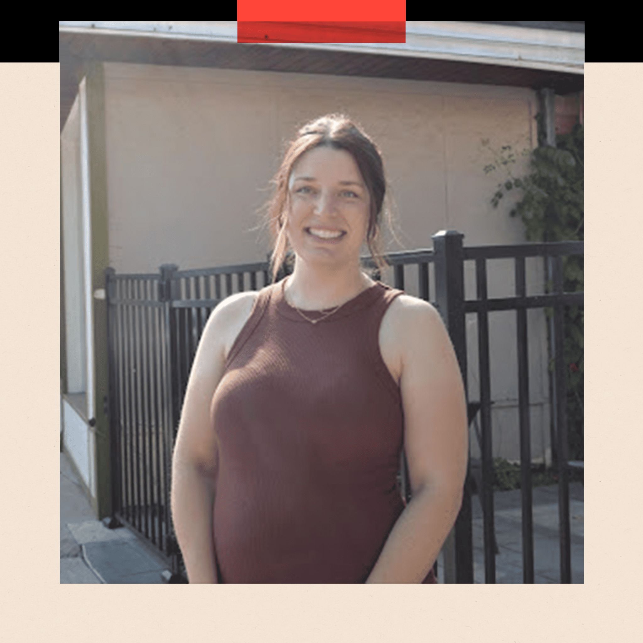 Robin Kepplinger, a woman with brown hair wearing a brown vest top