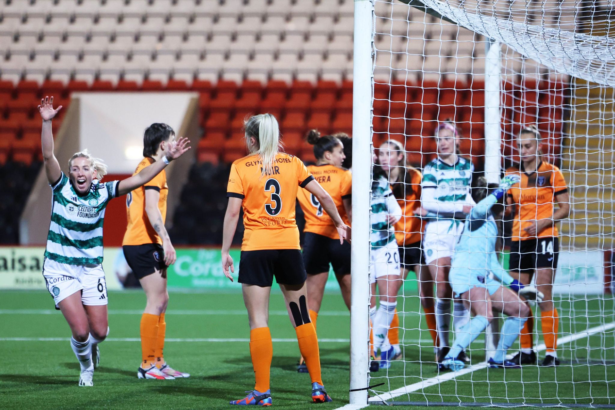 Chloe Craig celebrates against Glasgow City