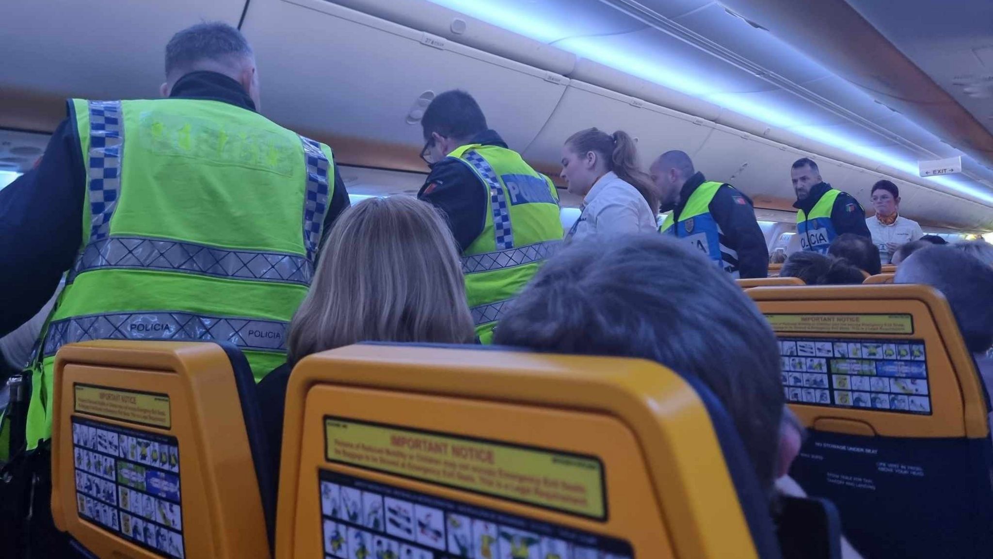 Police board a flight diverted to Portugal due to rowdy passengers