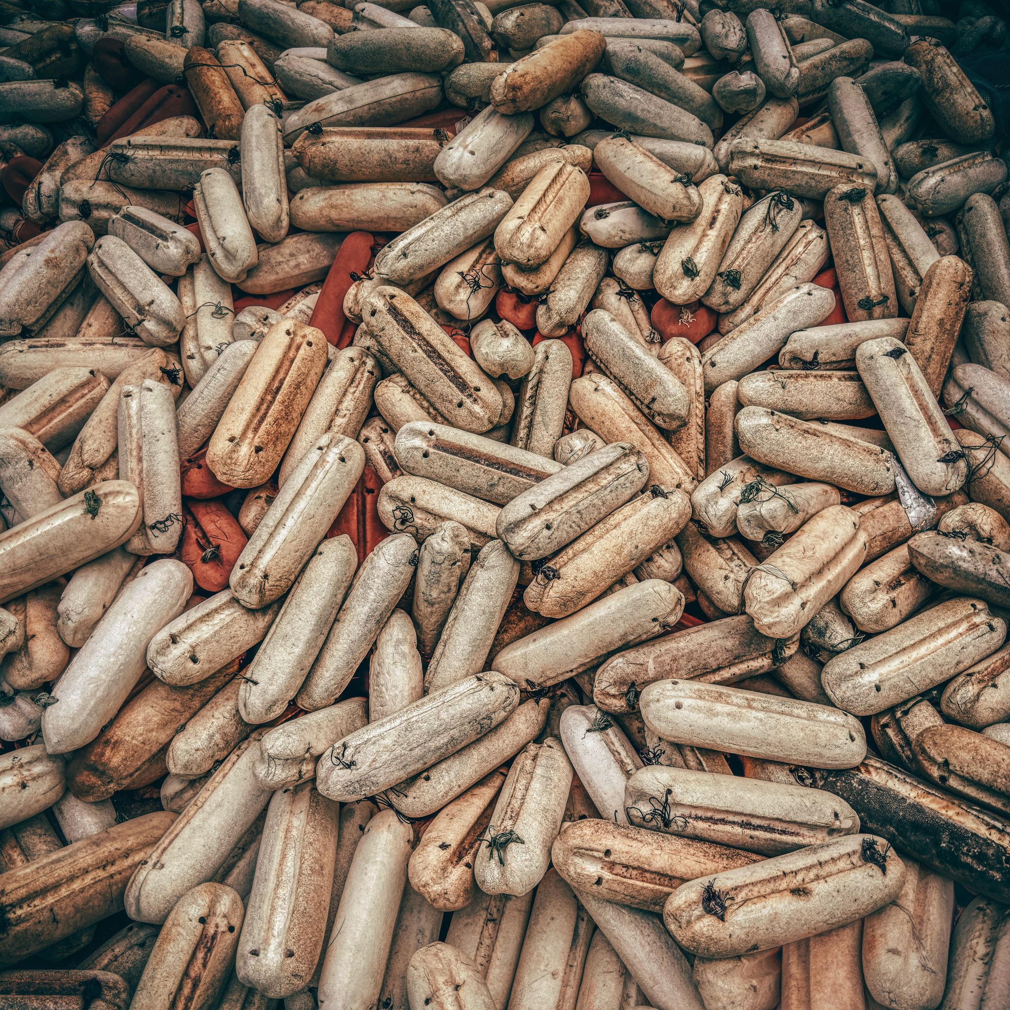 Buoys in a pile