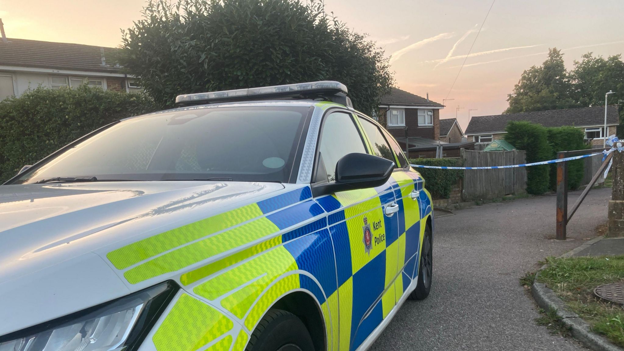 Police vehicle at scene in Southborough