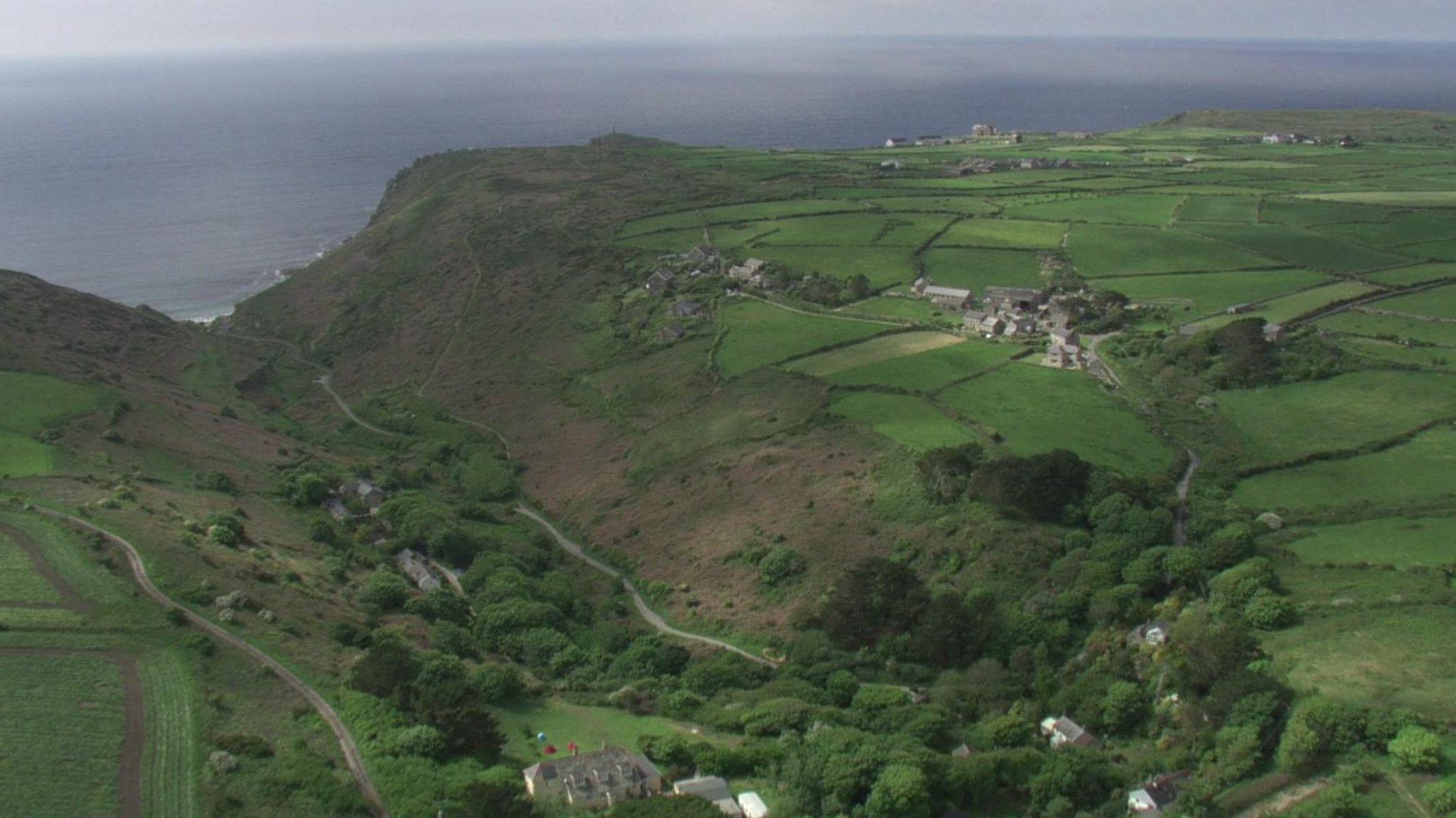 Cape Cornwall aerial view