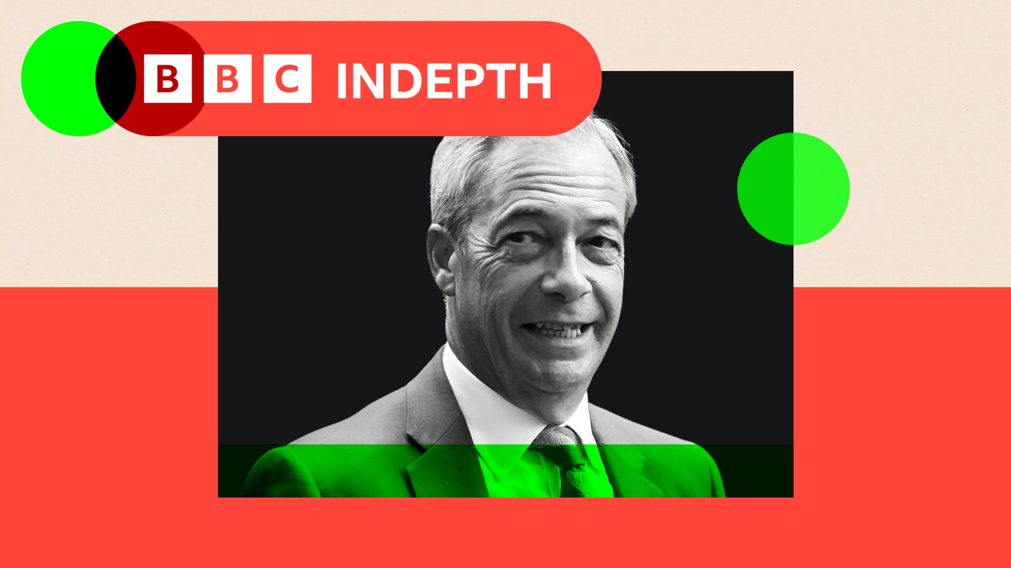 Graphic of Reform UK leader Nigel Farage