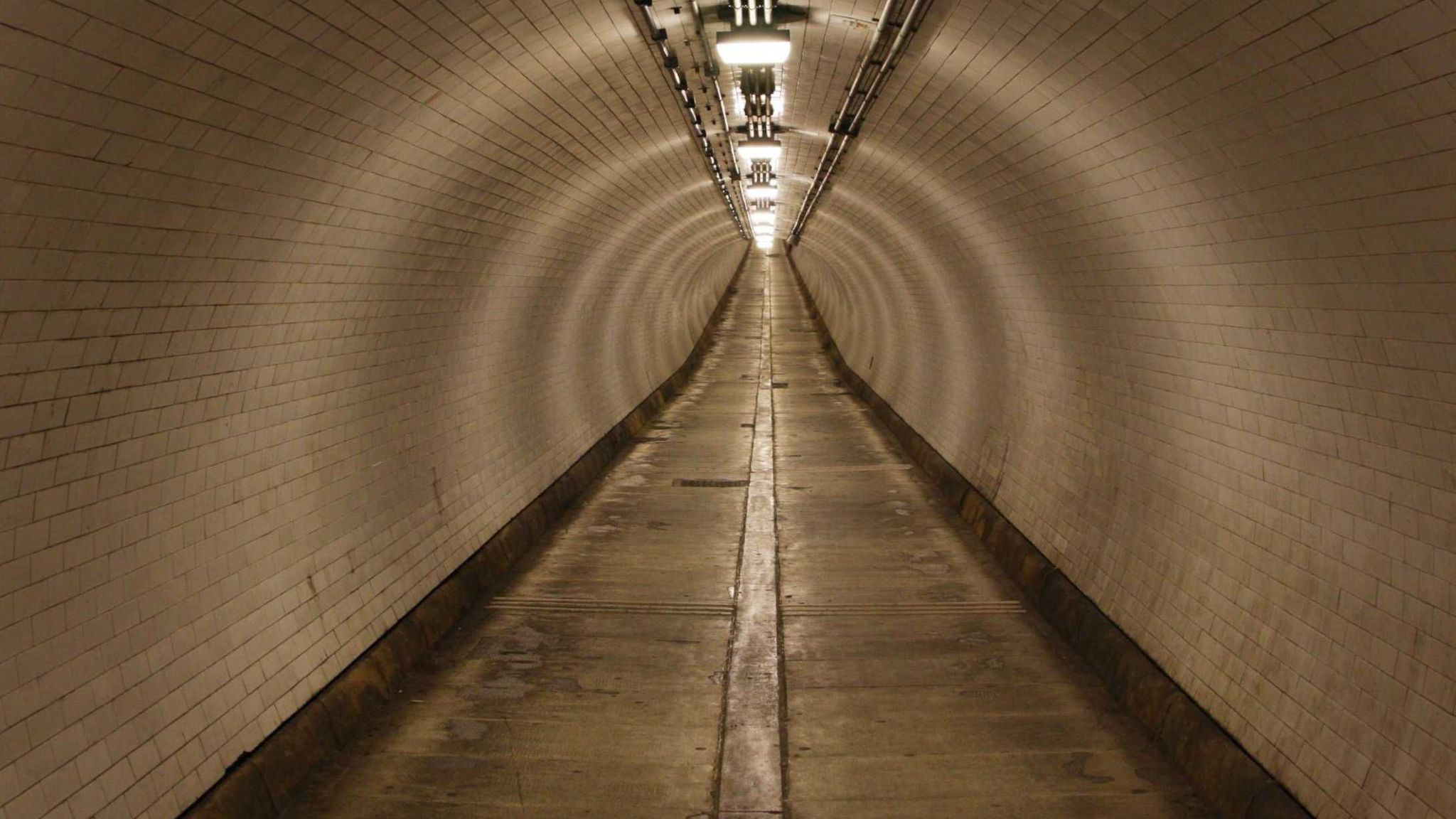 The Woolwich foot tunnel looking north