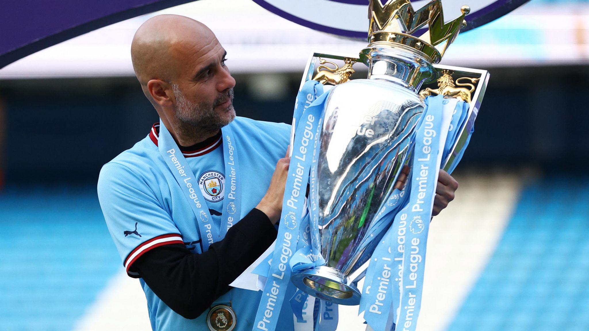 BBC Sport on X: 🏆 Manchester City are Premier League champions 2022-23!  🏆 Man City Premier League title wins = 7 🏆 Pep Guardiola Man City Premier  League title wins = 5 #