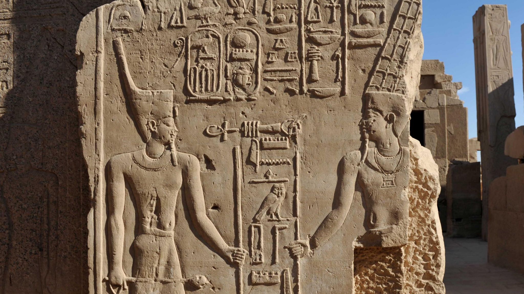 Hieroglyphs at the Temple of Karnak, near Luxor