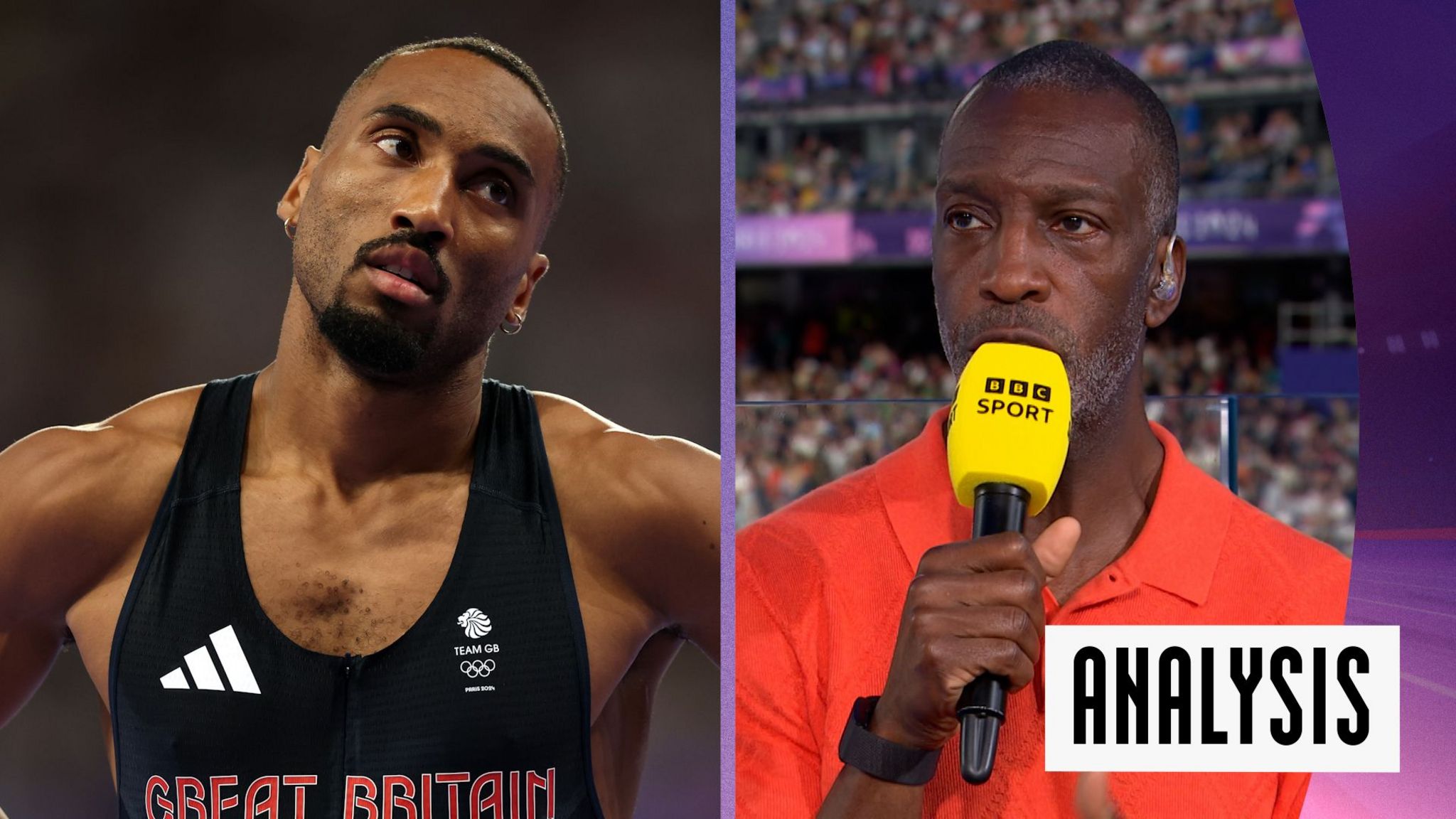 Watch as Michael Johnson analyses the men's 400m final