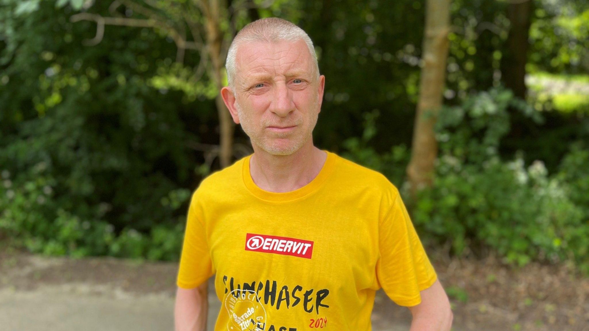 Martin standing outside his home in Sussex