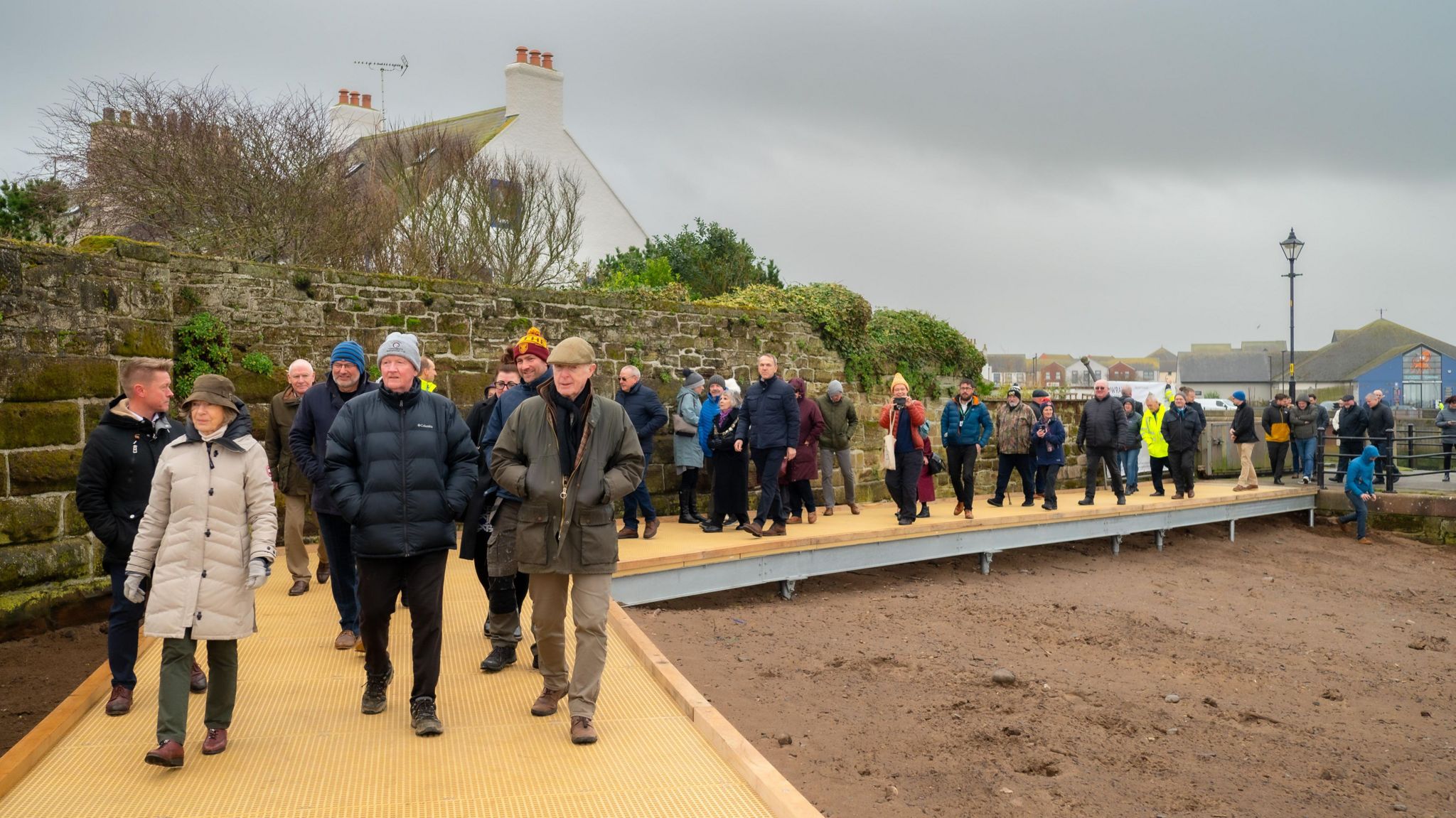 Locals and visitors arriving for the official Boardwalk opening